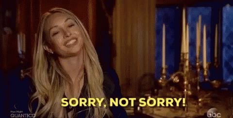 I think I'm going to illustrate this post with Bachelor gif just so that it doesn't get too intellectual... #IDOWHATIWANT