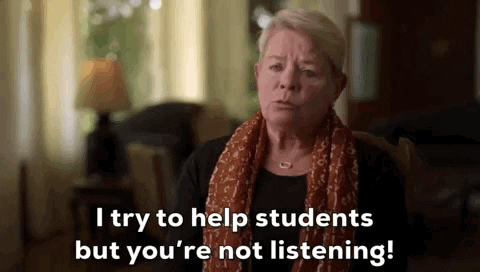 Dr. Gardner, Elizabeth’s former teacher and actual medical professional, who tried to tell her this whole thing was never going to work.
