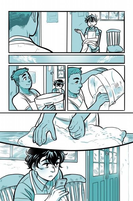A page from Bloom , which features a similar visual style to Laura Dean.