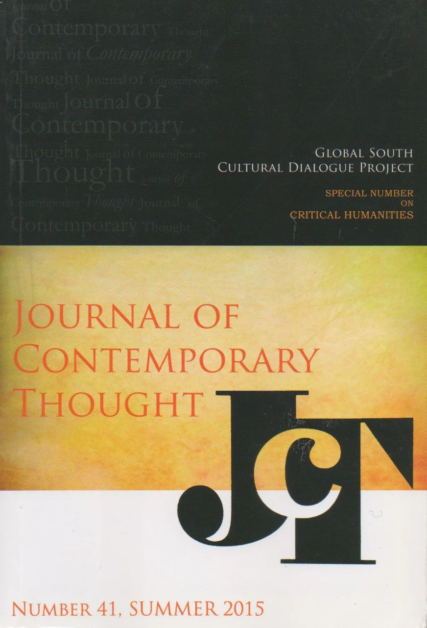 "River Literacy and the Challenge of a Rain Terrain," Journal of Contemporary Thought , edited by D. Venkat Rao, Baroda, India, 2015