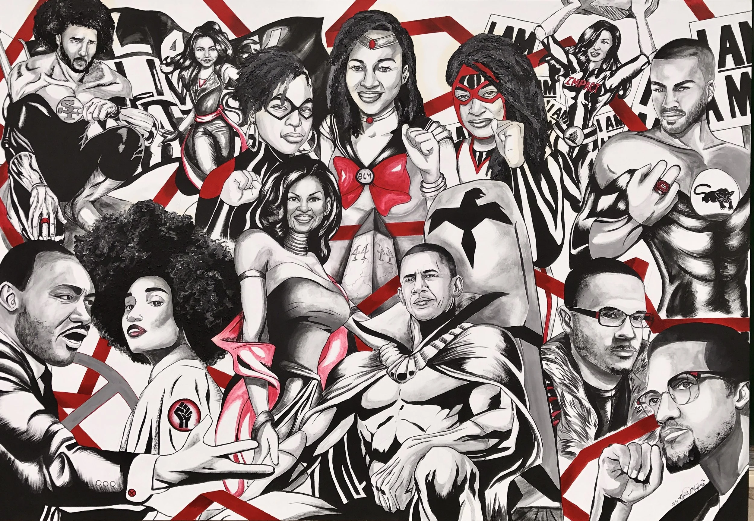 The Supers, 54in x 78in, $5000