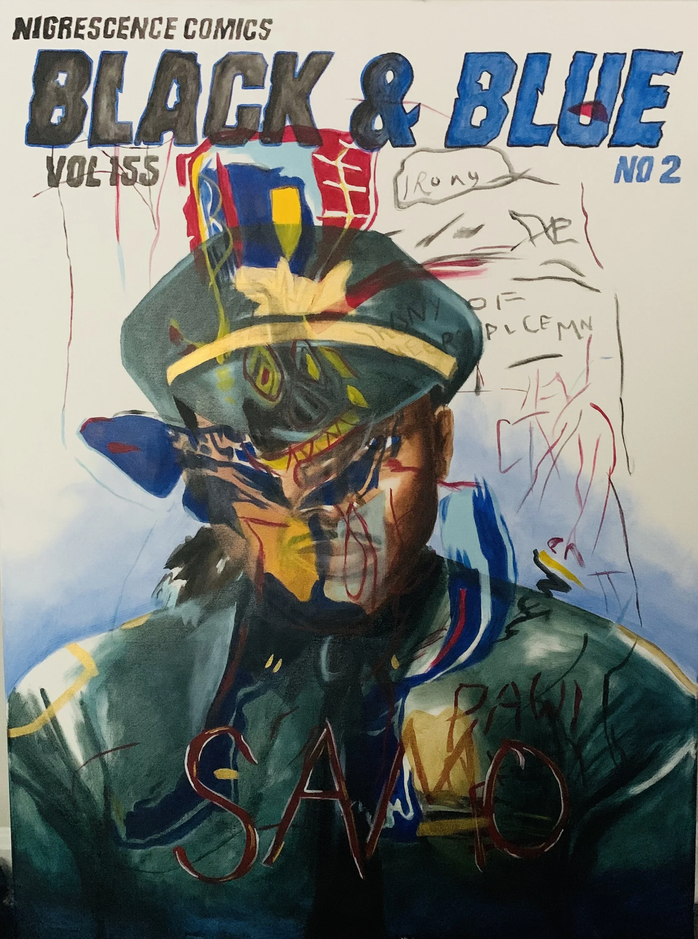 Black & Blue, 40in x 30in, $1000