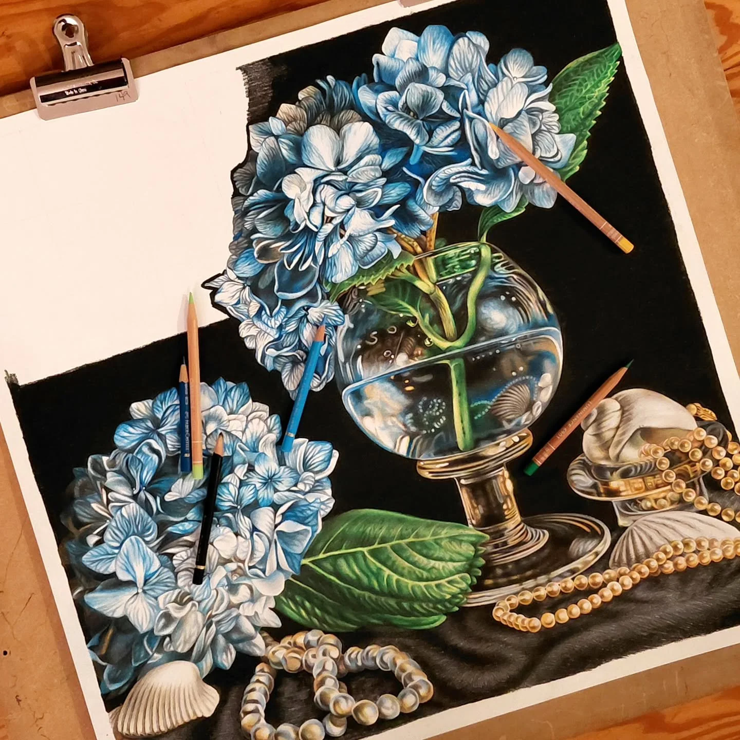 This is what 70 hours looks like. Work in progress. Own photo reference. 
#coloredpencil #realisticdrawing