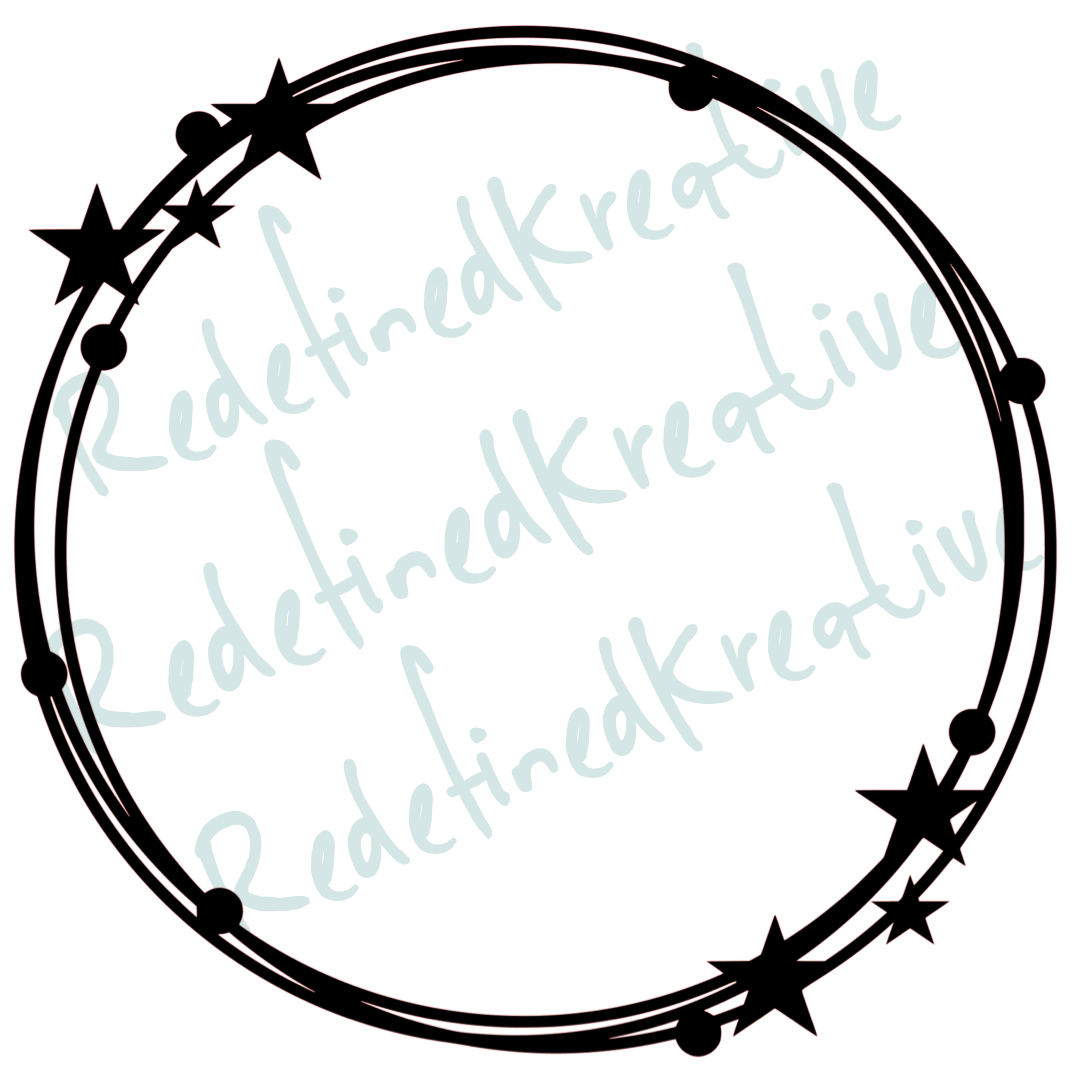 Star Wreath Digital Cut File 