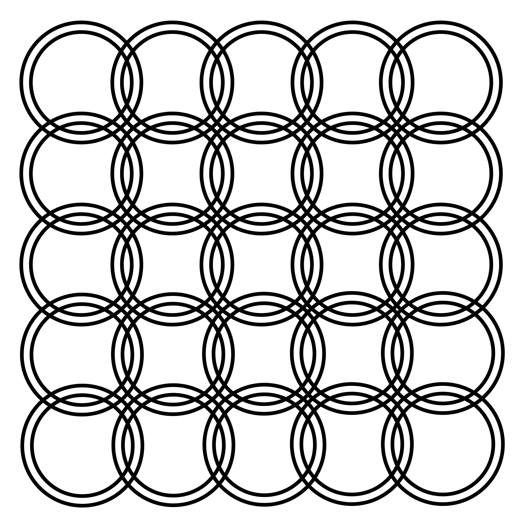 Overlapping Circles Digital Cut File 