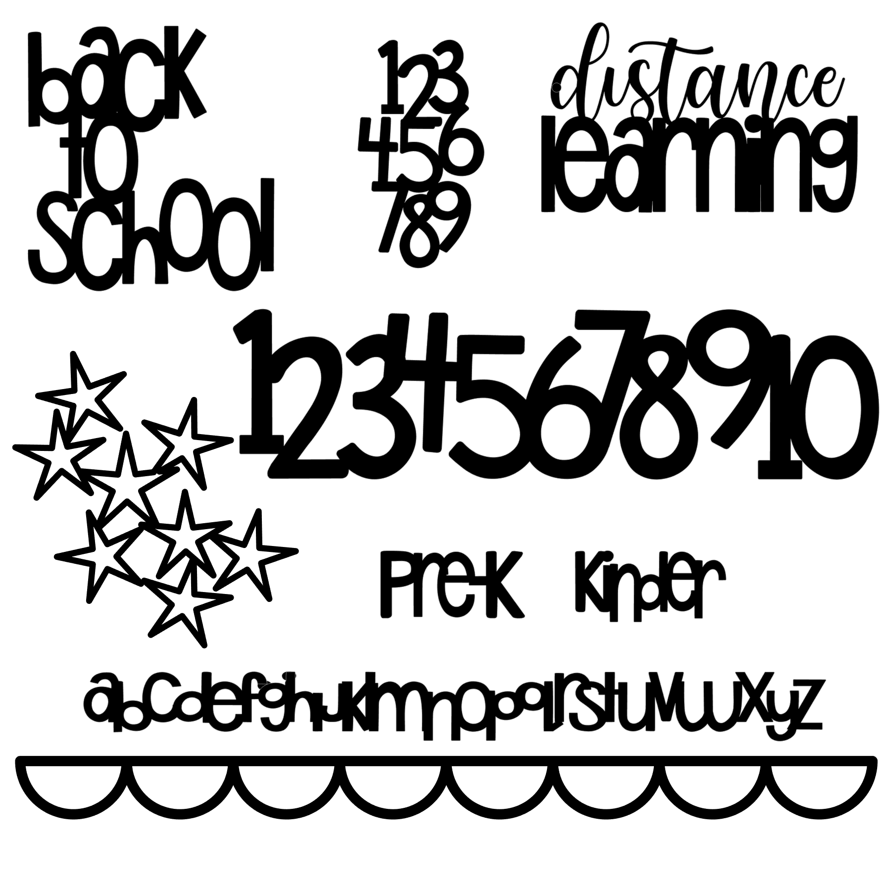 **Digital** Back to School Cut File 