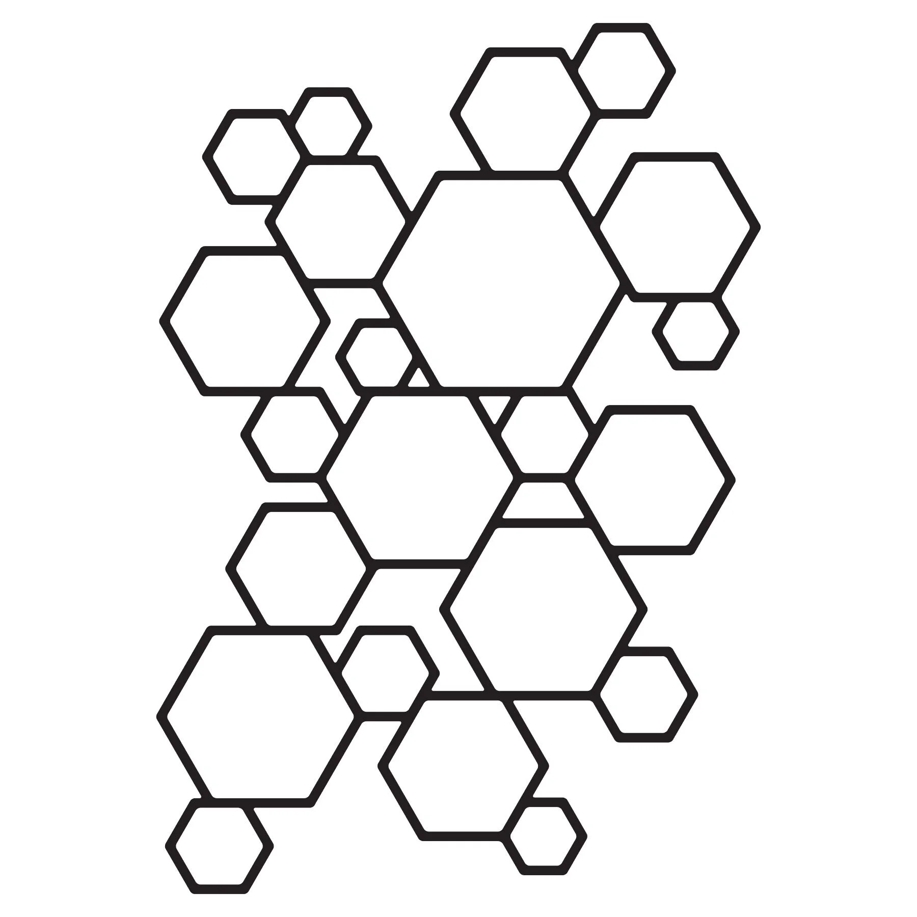 PreCut Stacked Hexagons Cut File — Redefined Kreative