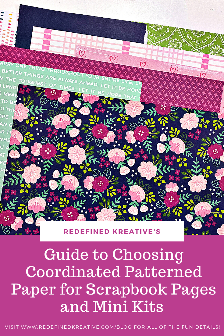 Choosing Coordinating Patterned Paper for Scrapbook Pages and Mini