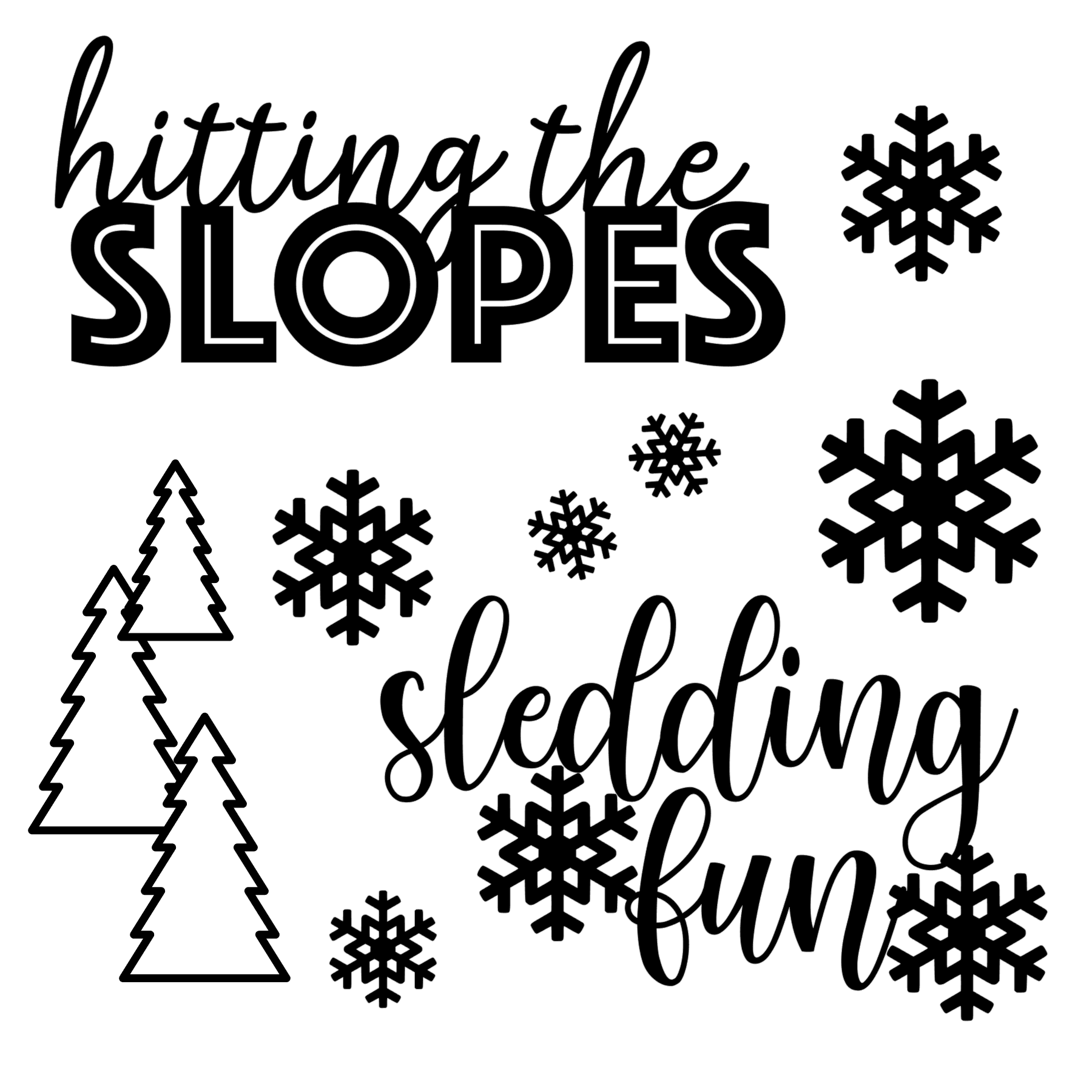 **Digital** Winter Play Cut File Set 