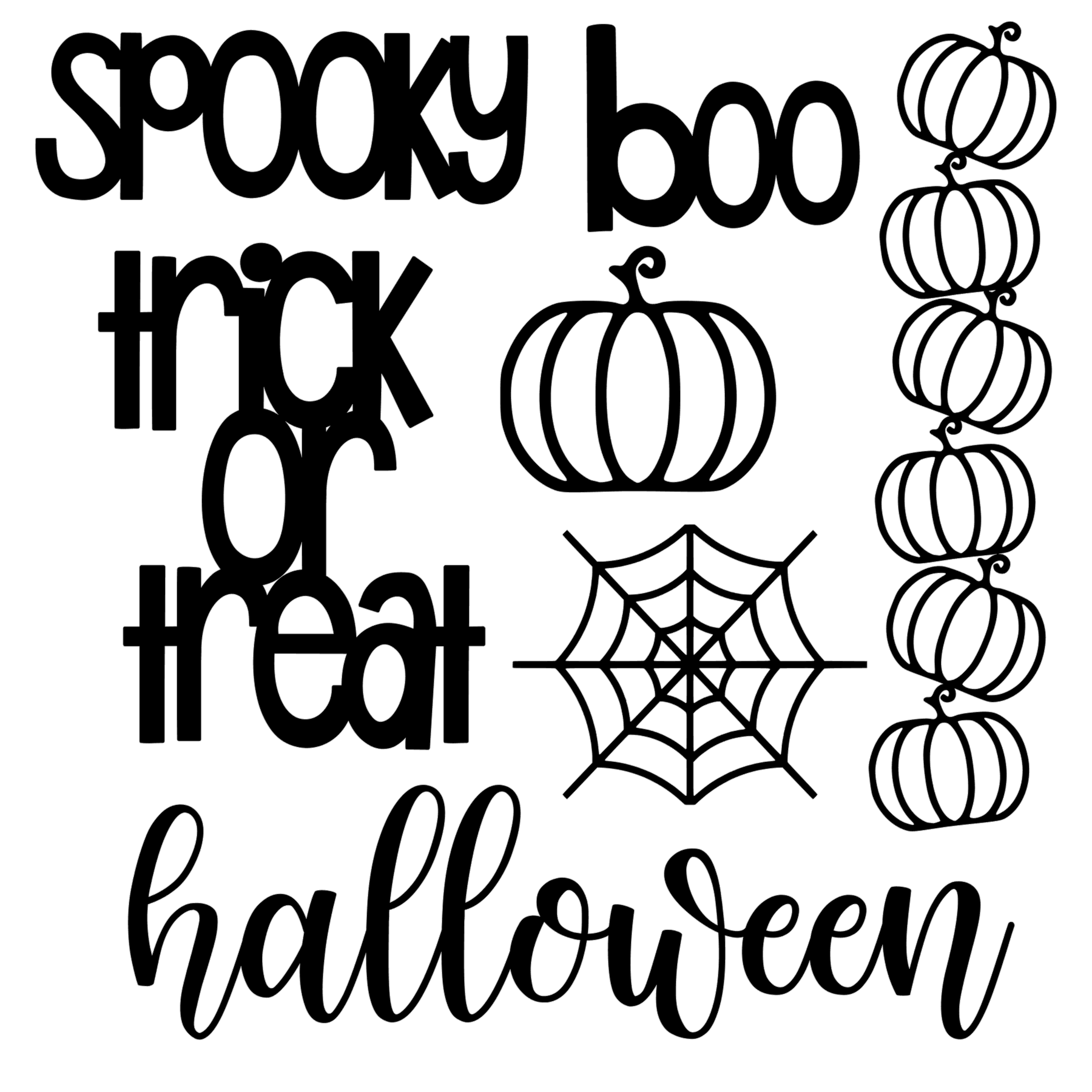 **Digital** Halloween Fun Mix Cut File 