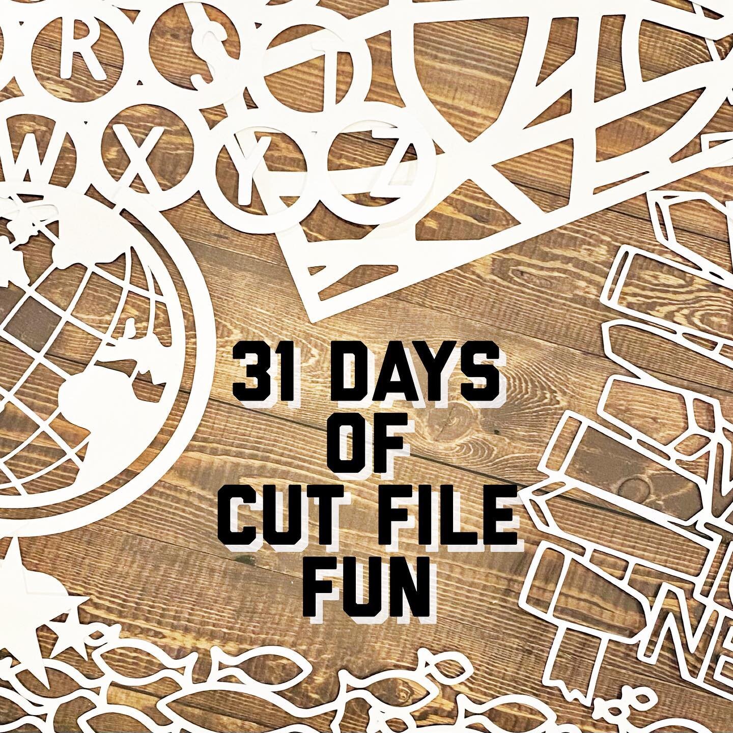 The Facebook live theme for August is going to be 31 days of cut file fun and I&rsquo;m super excited about it and the fact that my dear friend @mkgunn31 is going to be playing along too! We even created a mega pre-cut bundle in the shop now if you w