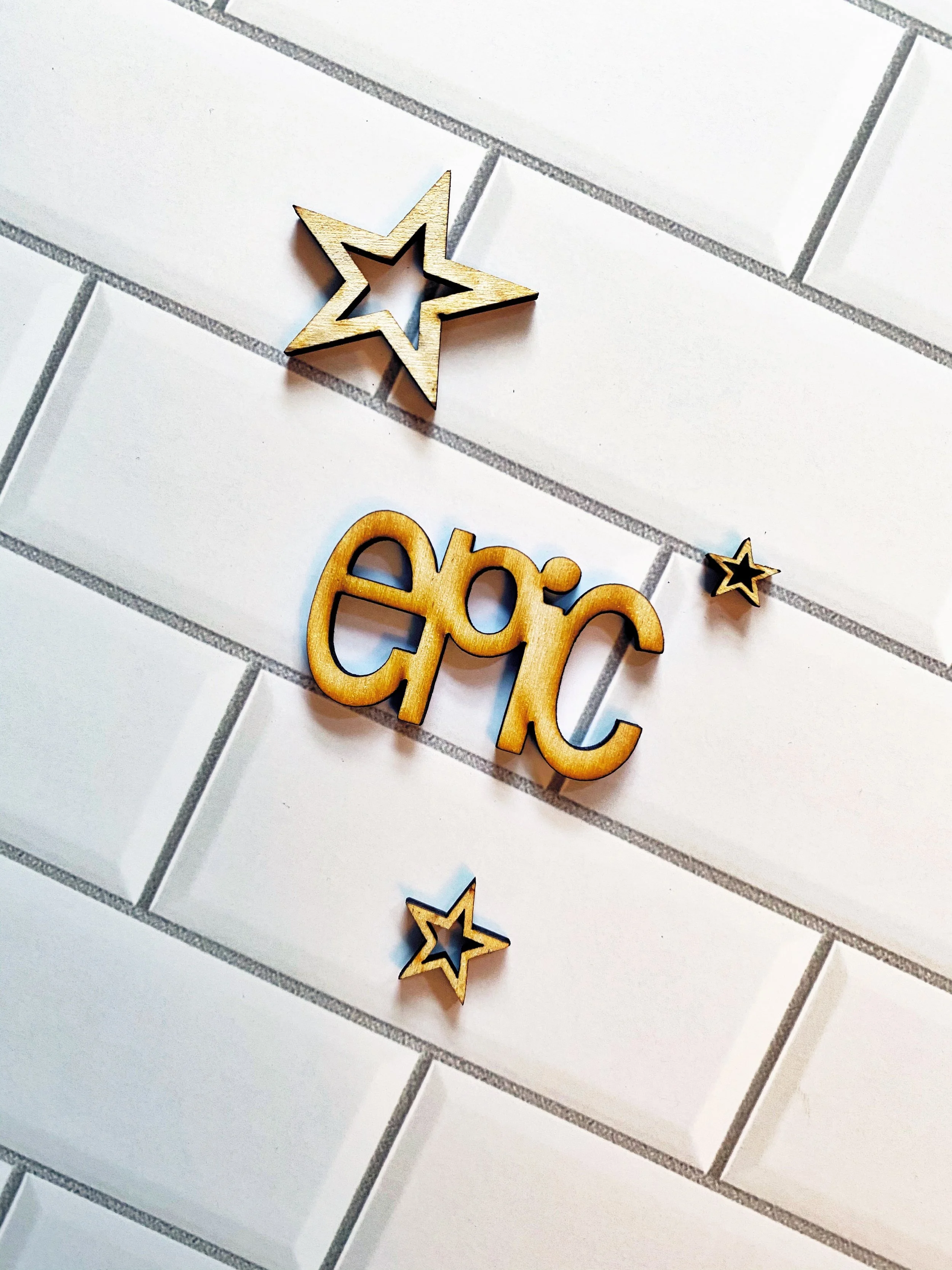 Epic Mini Word Embellishment Set Wood Veneer — Redefined Kreative