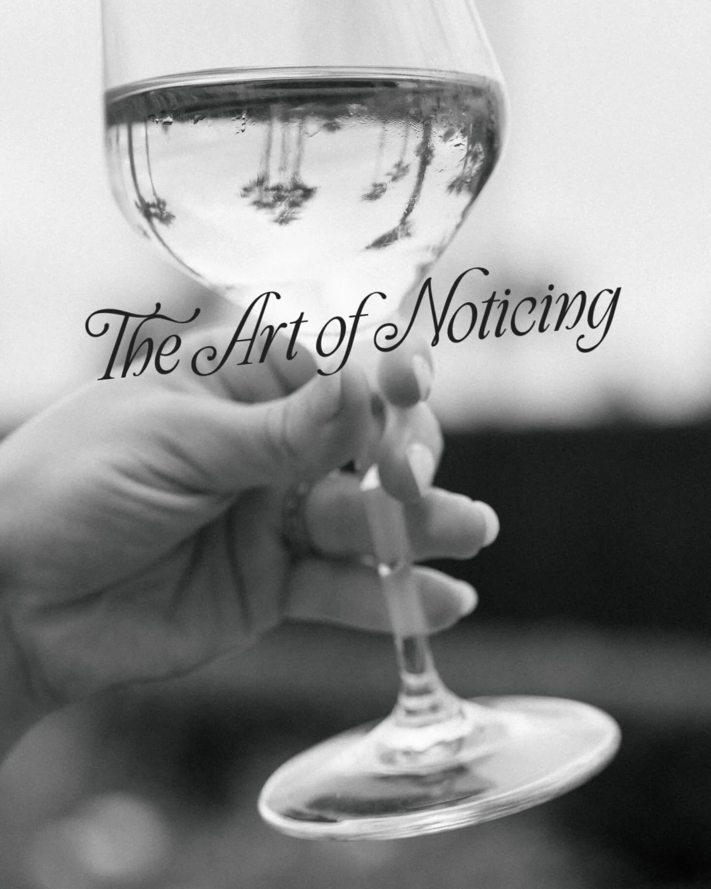 There is merriment in the castle and I see it everywhere. A glimmer in your eyes. A reflection of beauty in your glass. A swaying of your hips to the beat. A belly laugh. An embrace with an old friend.

The art of noticing is one that you develop ove