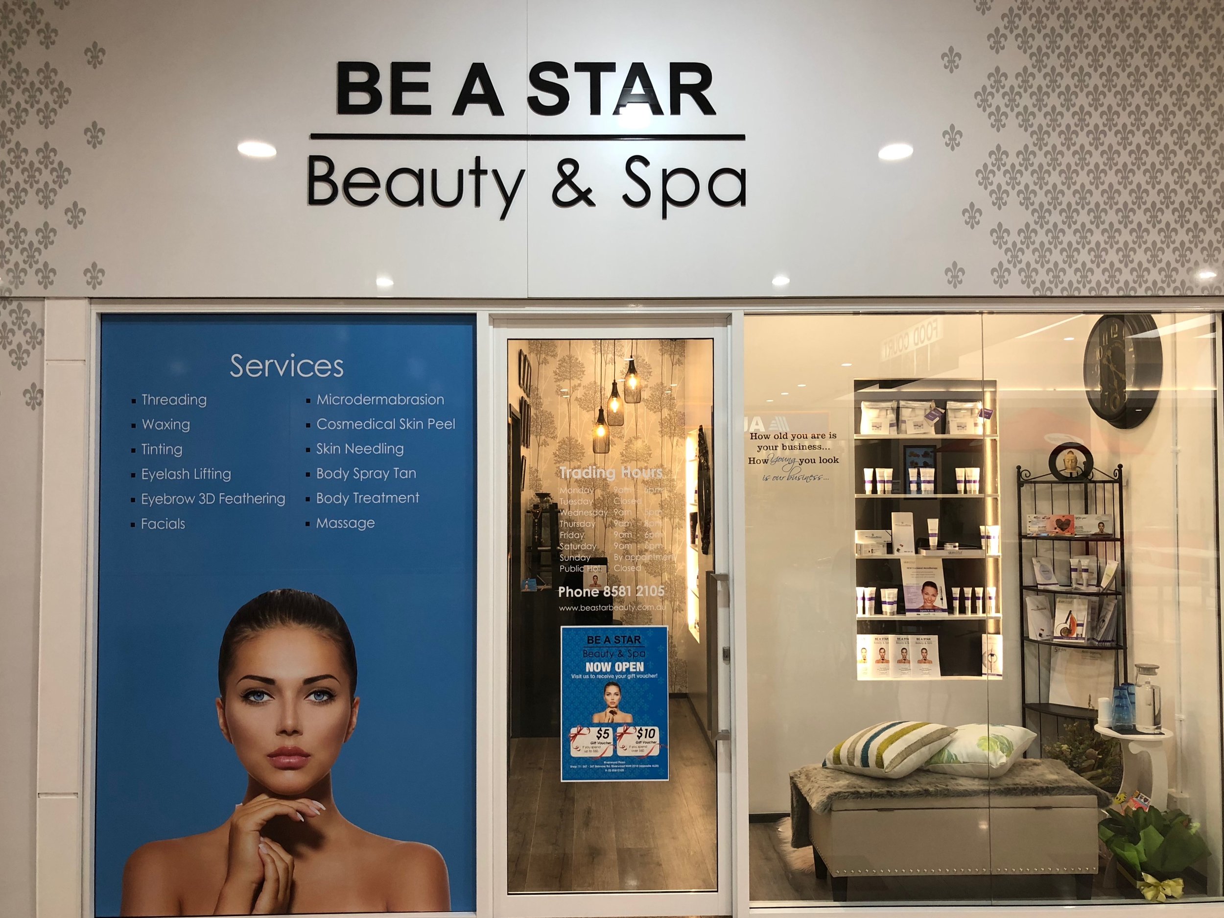 Be a star, Beauty and Spa at Riverwood Plaza Shopping Centre