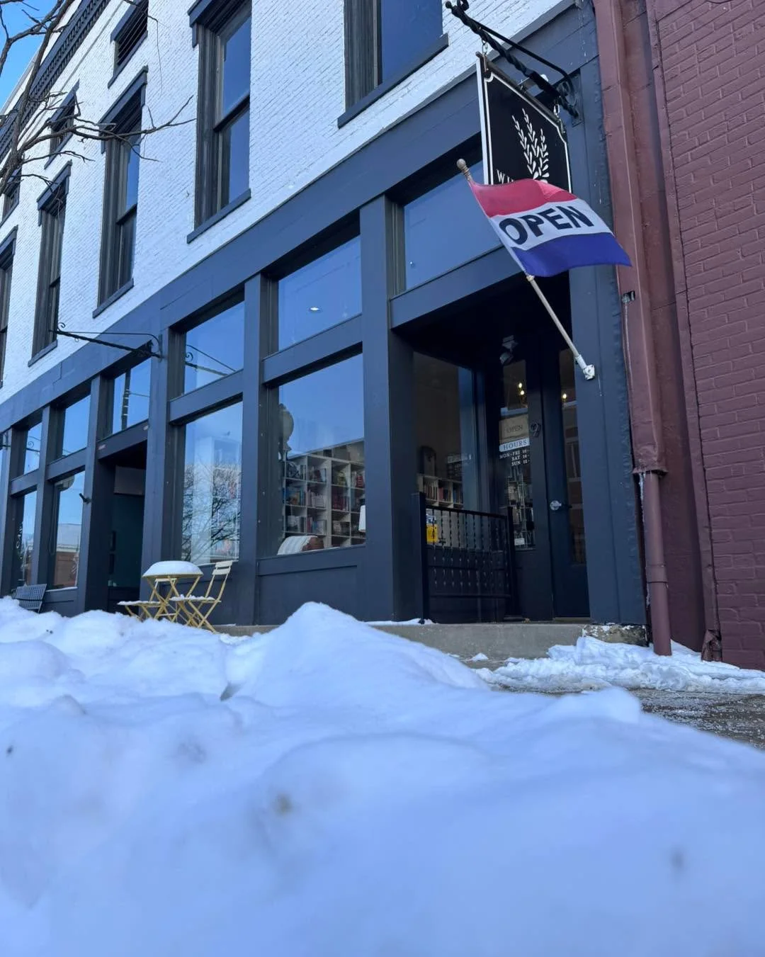 We are OPEN! Refresh your book stack, add in a puzzle, pick up a cozy sweatshirt, grab a mug for your hot cocoa. We have all of that and more today 10-7.