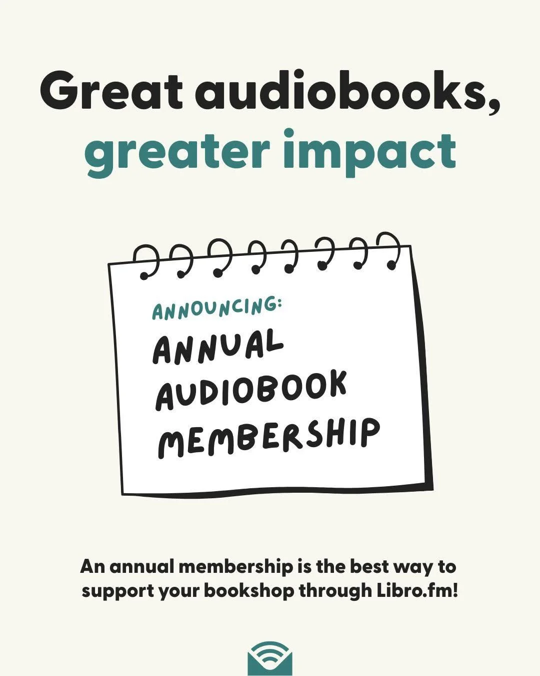 Big news, audiobook lovers ‼️ A Libro.fm annual plan is finally here!

Annual members receive 12 audiobook credits upfront, 30% off additional purchases, and access to member-only sales and other perks. But the most exciting part? This plan is the be
