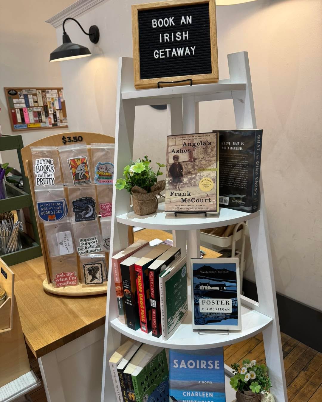 Our adult seasonal display invites you to Book an Irish Getaway&mdash;no passport required. Filled with Irish literature rich in place, voice, and heart, these stories will transport you straight to Ireland, whether you&rsquo;re craving lyrical prose