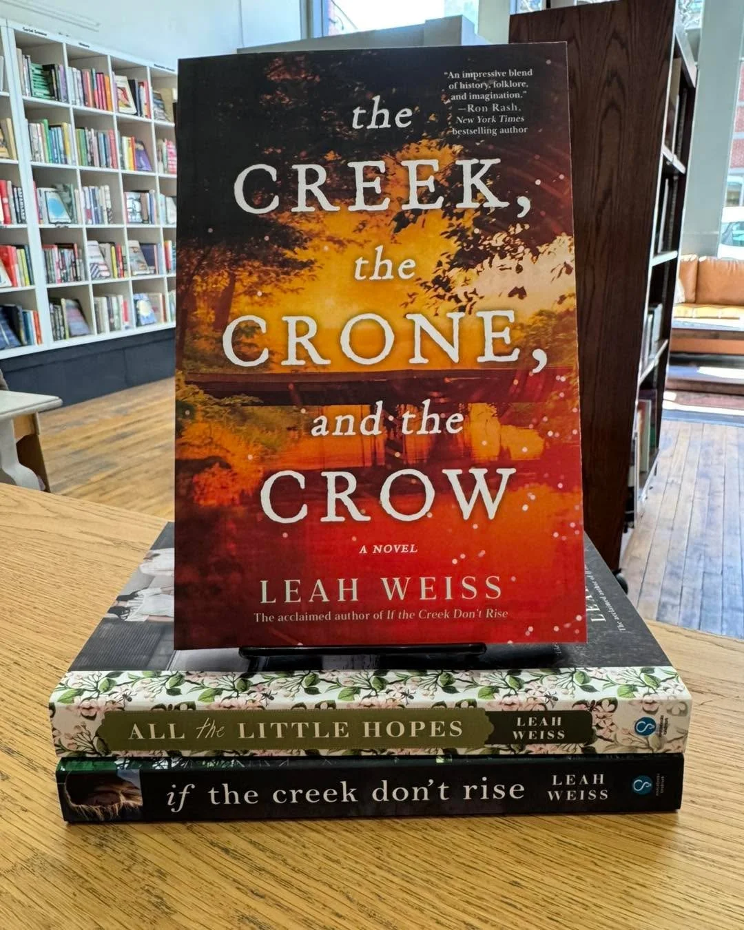 We know that many local readers are fans of Leah Weiss&rsquo;s novels. We have great news for you! Her newest novel, The Creek, the Crone, and the Crow, hits shelves today! Set  in the shadow world of Appalachia in remote. Bains es Creek is the power