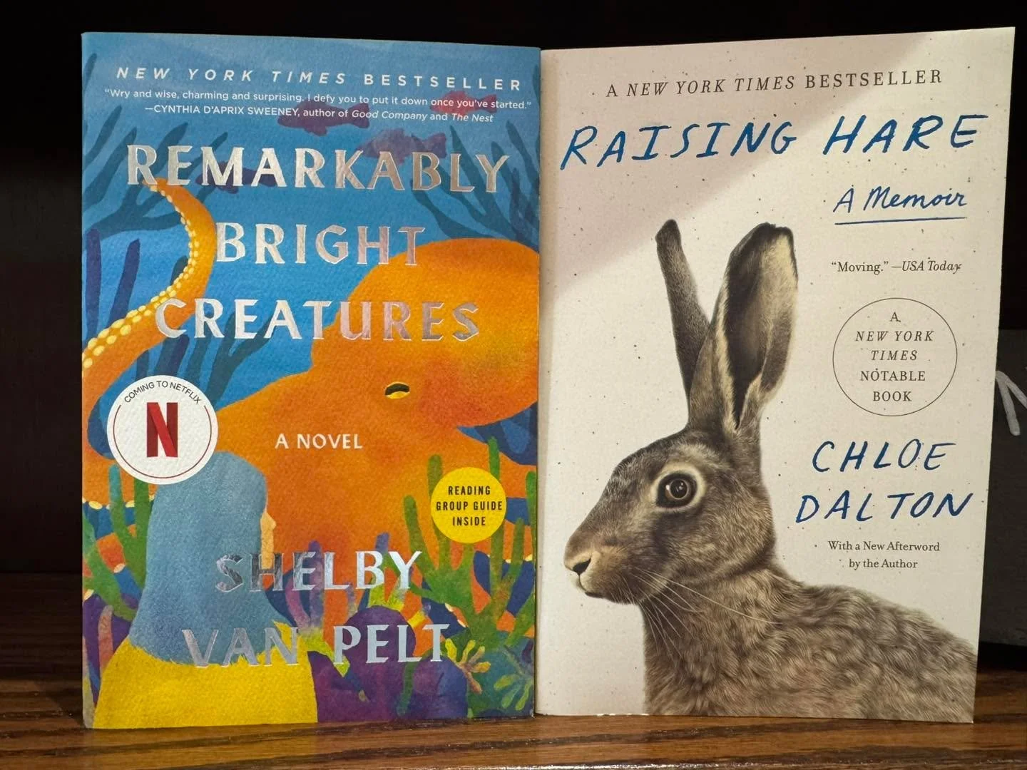 Do you love stories about the human-animal connection? Then you should definitely read along with both of our book clubs this month. 🐙 Our fiction club will discuss Remarkably Bright Creatures at 7pm on Wednesday April 29. 
🐇 Our nonfiction club wi