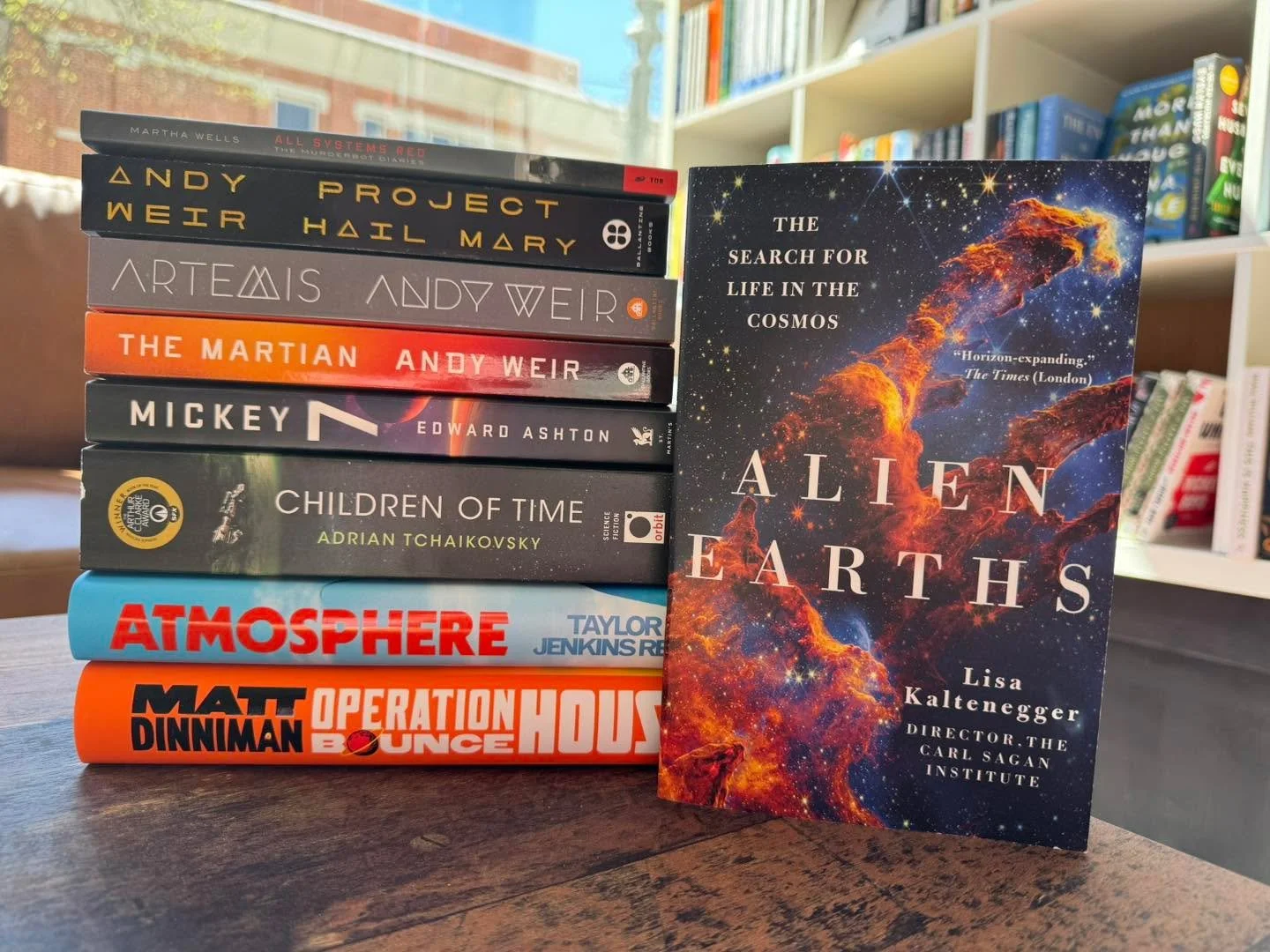 🌖 Suddenly, everyone is reading space books! We couldn&rsquo;t be more pleased. Stop by today and find a book that takes you out of this world! 🚀