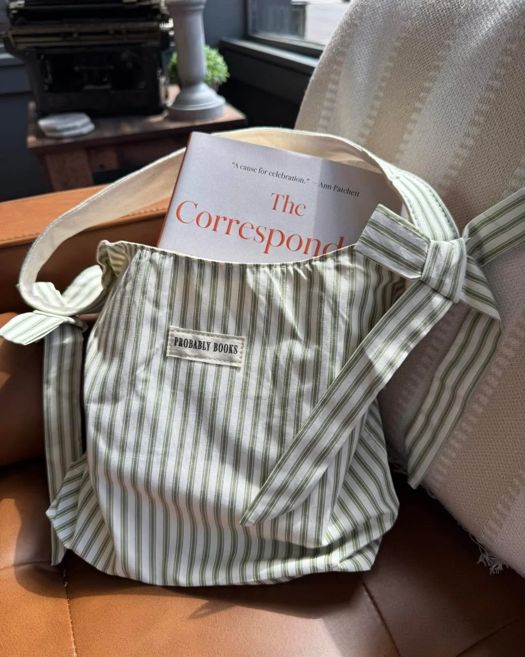 Probably running errands&hellip; probably grabbing coffee&hellip; probably toting around books.

Come snag your adorable new cotton tote before they&rsquo;re (probably) gone!