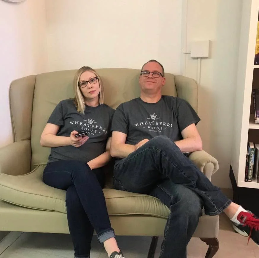 How about a throwback photo? 
Here&rsquo;s one of Chelsea and Matt catching a breath after our first Independent Bookstore Day in 2018. 
This Saturday will be our 8th year celebrating, and we hope you can join us! 
Follow along this week as we share 
