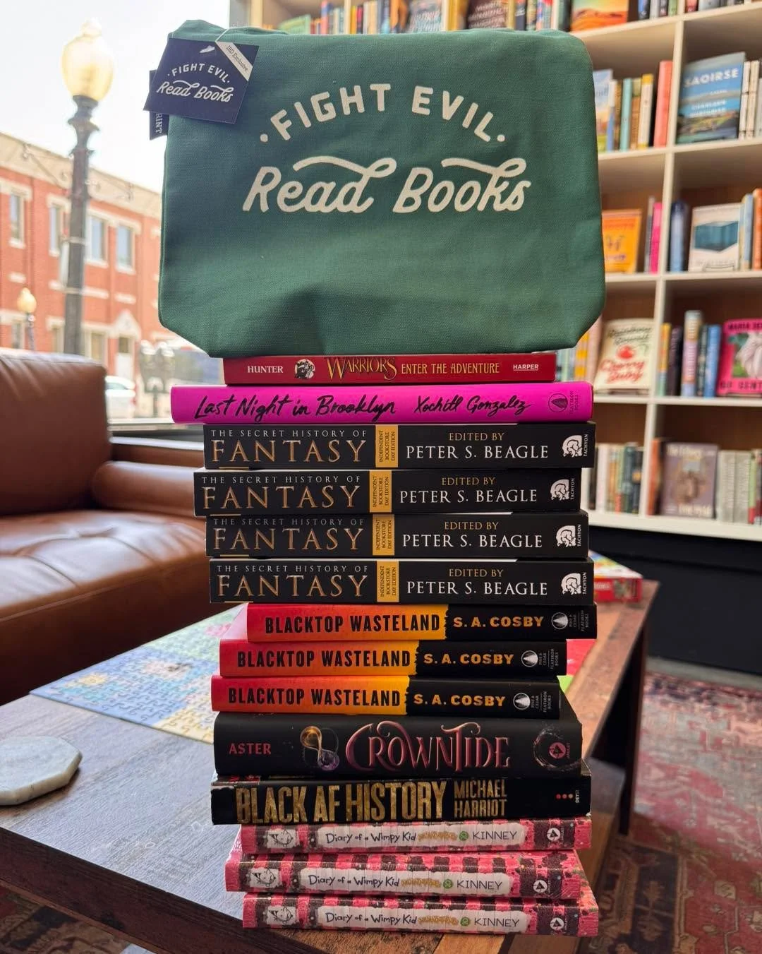 👀 Take a peek at some of the exclusive items we will have for you on Indie Bookstore Day this Saturday! Autographed books, exclusive editions, really cool tote bags, and free stickers and activity books for the kids! (While supplies last; no holds).