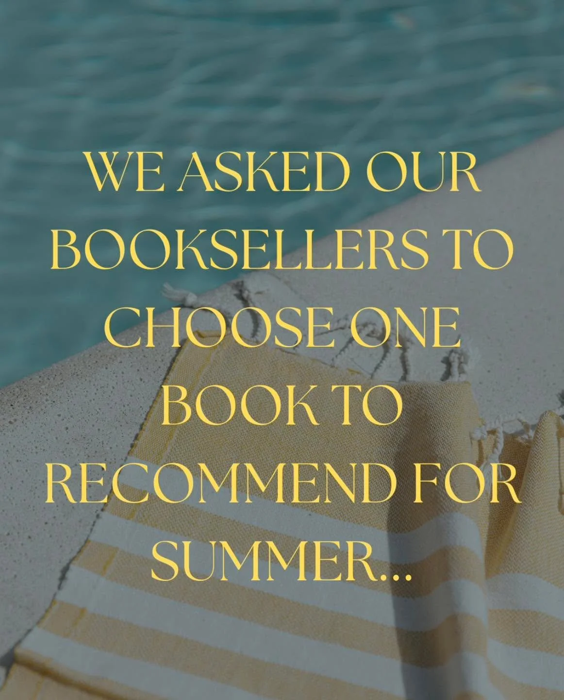 We are starting to think about our favorite summer reads. Those books that are perfect for reading poolside or with a cold glass of lemonade. Do you have a book that you think is just right for summer reading?
