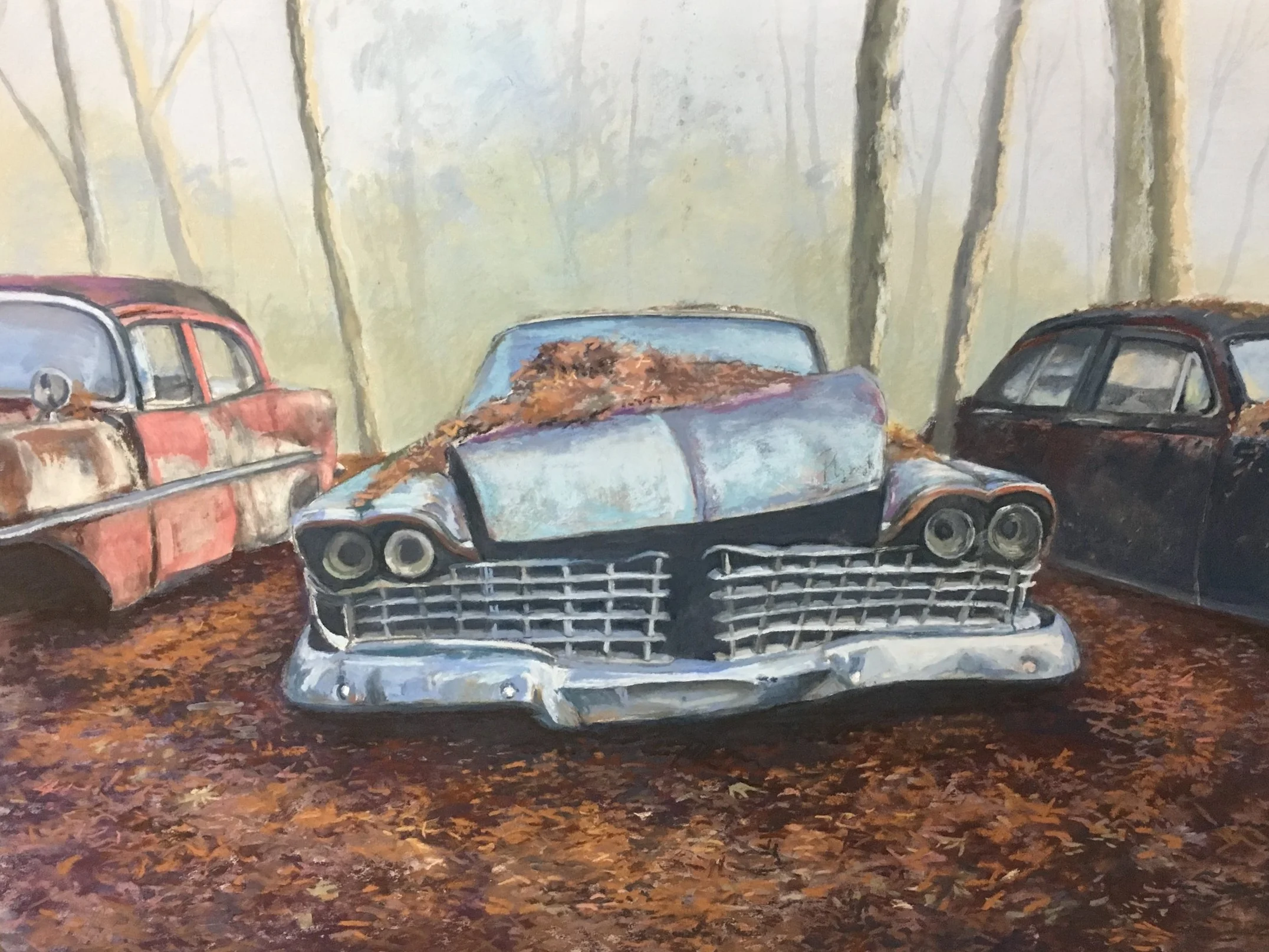 "Undead Fury" pastel on board  22"x28" Framed    SOLD