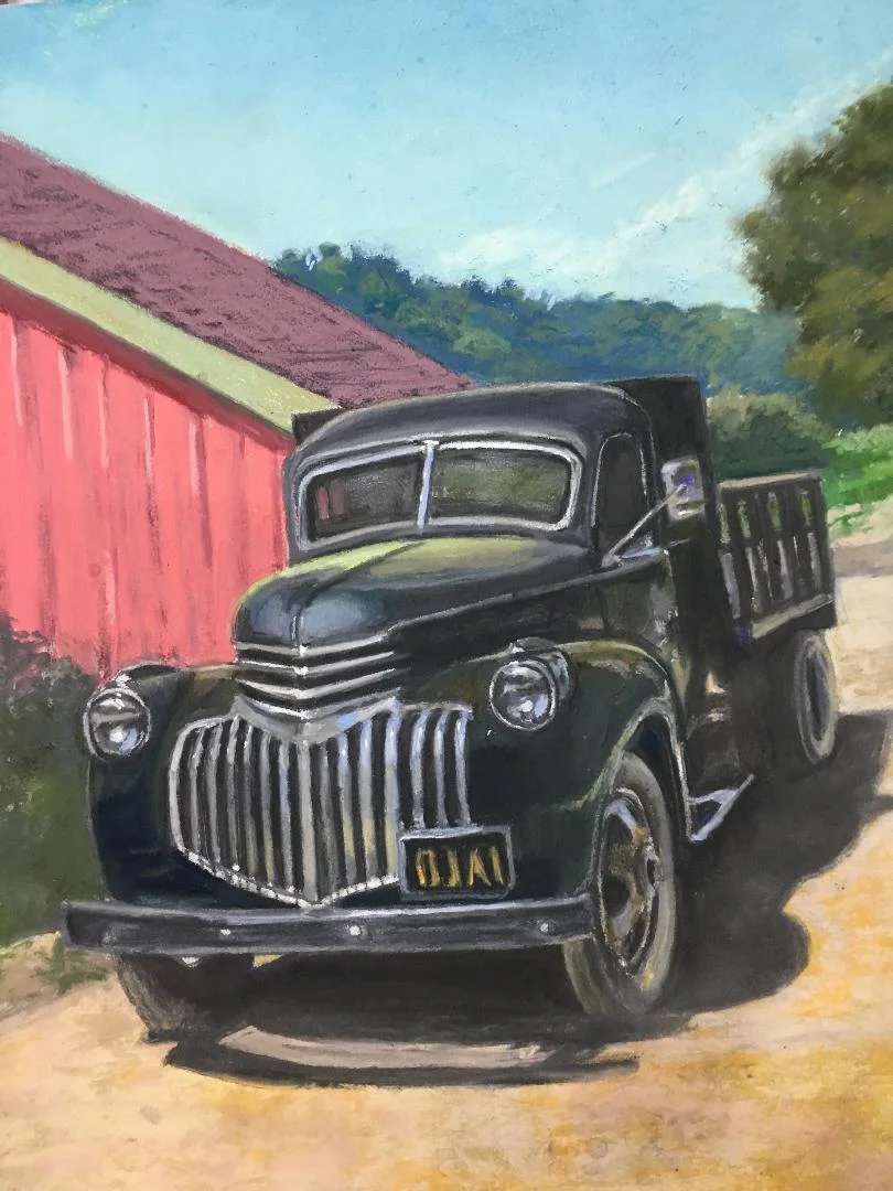 "Old Creek" pastel on board   11"x14" FRAMED   600.
