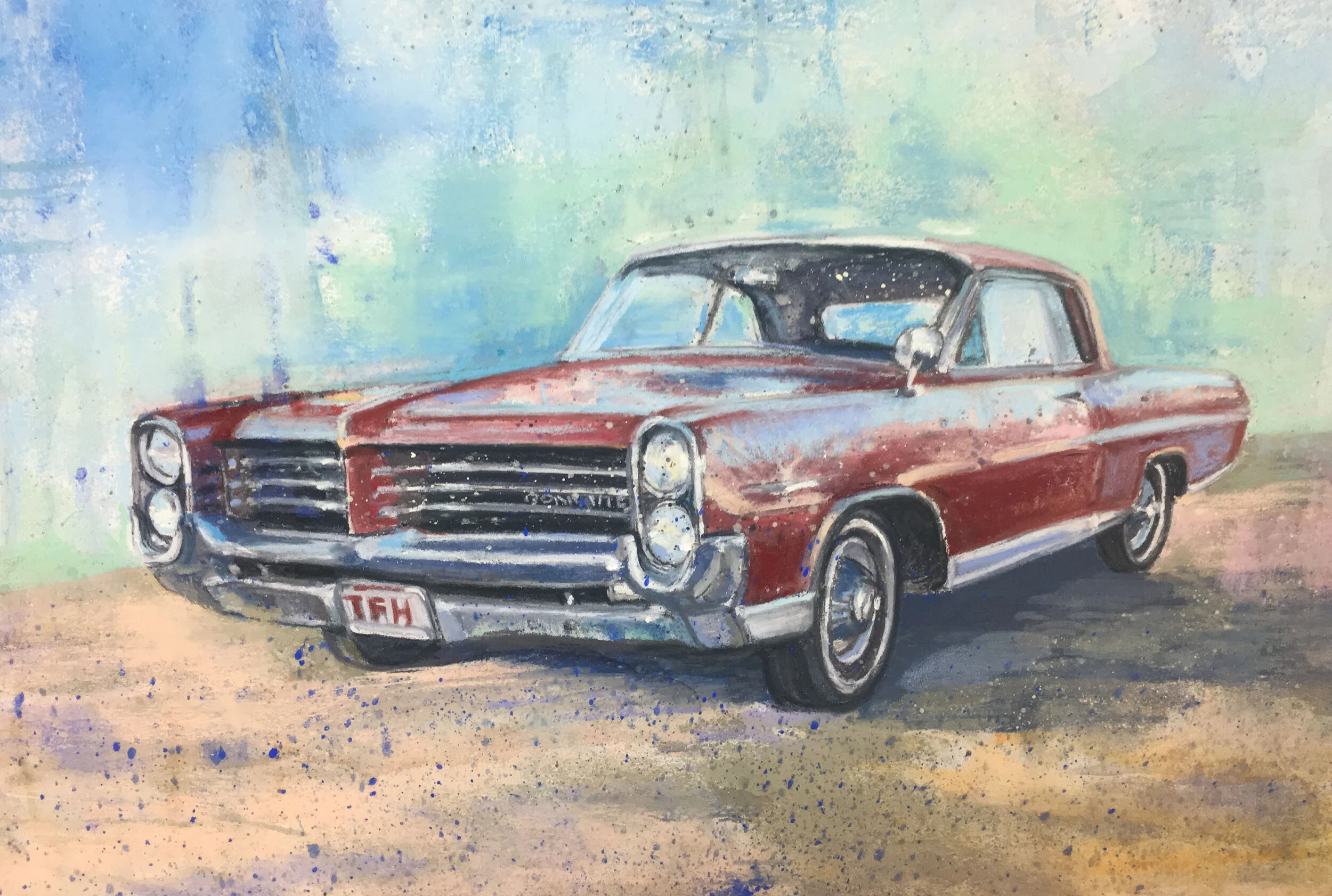 "Bonneville" 9"x12" pastel  SOLD
