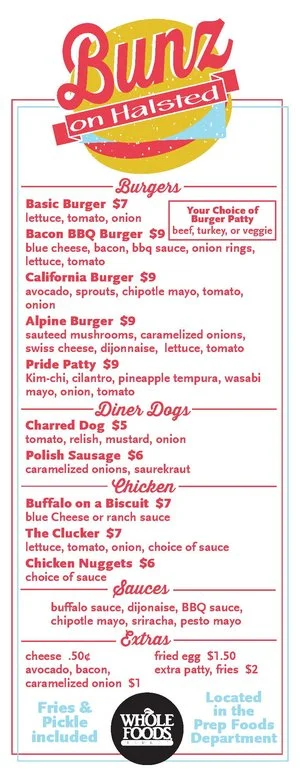  Menu layout for print 