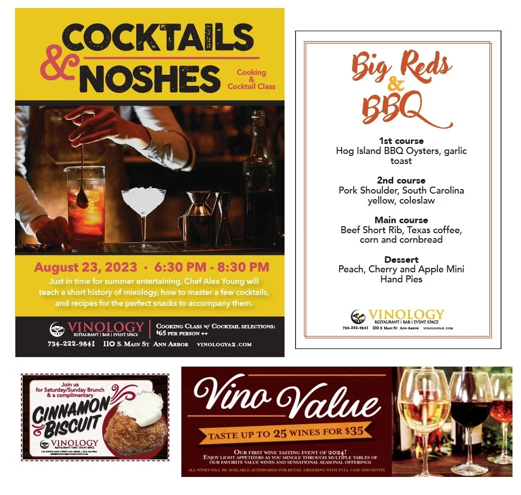  Restaurant event materials for print and web  