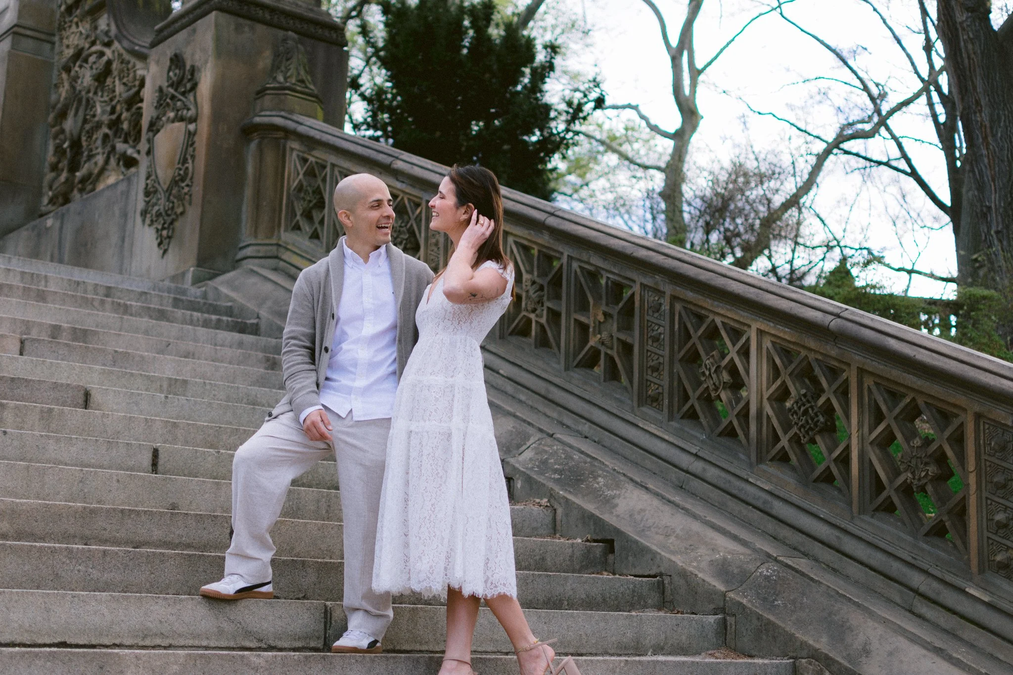  Pre-wedding spring shoot, Maria and Adrian at THE MET and Central Park in NYC. 