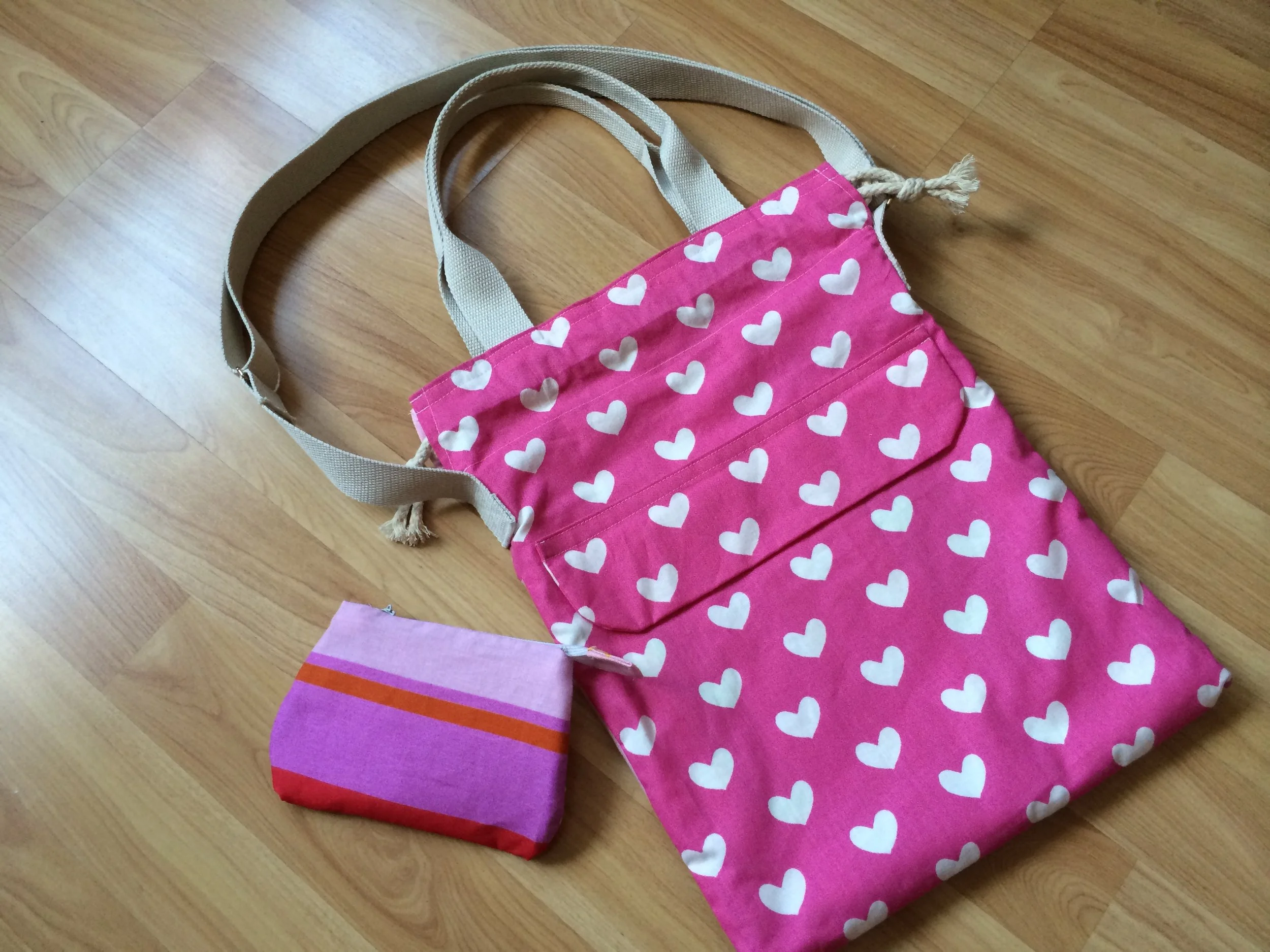 The other side with hearts and a button pocket