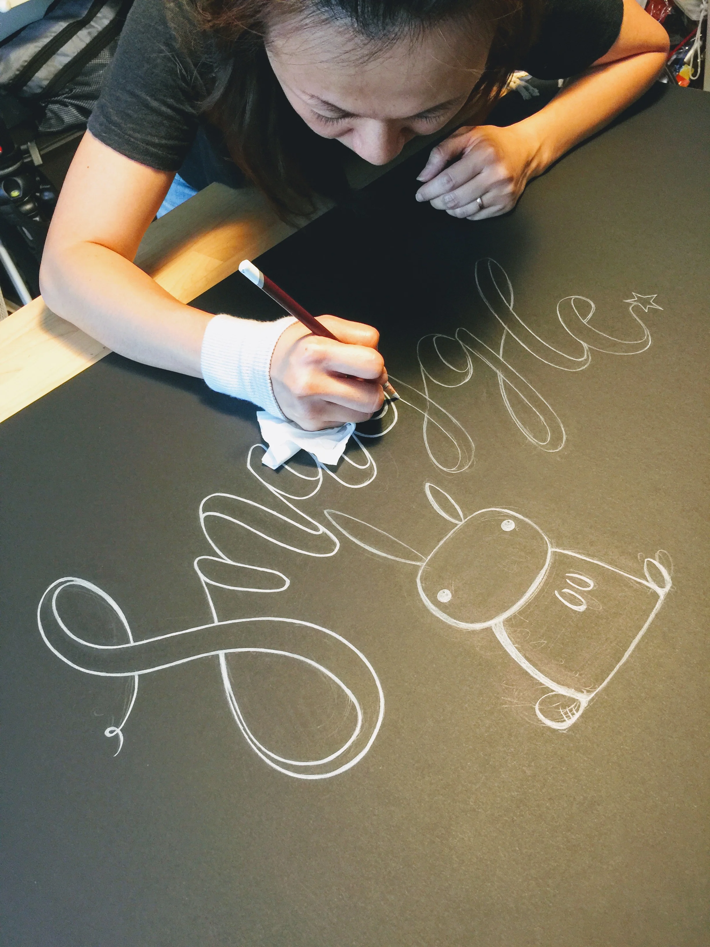 Hand Lettered backdrop