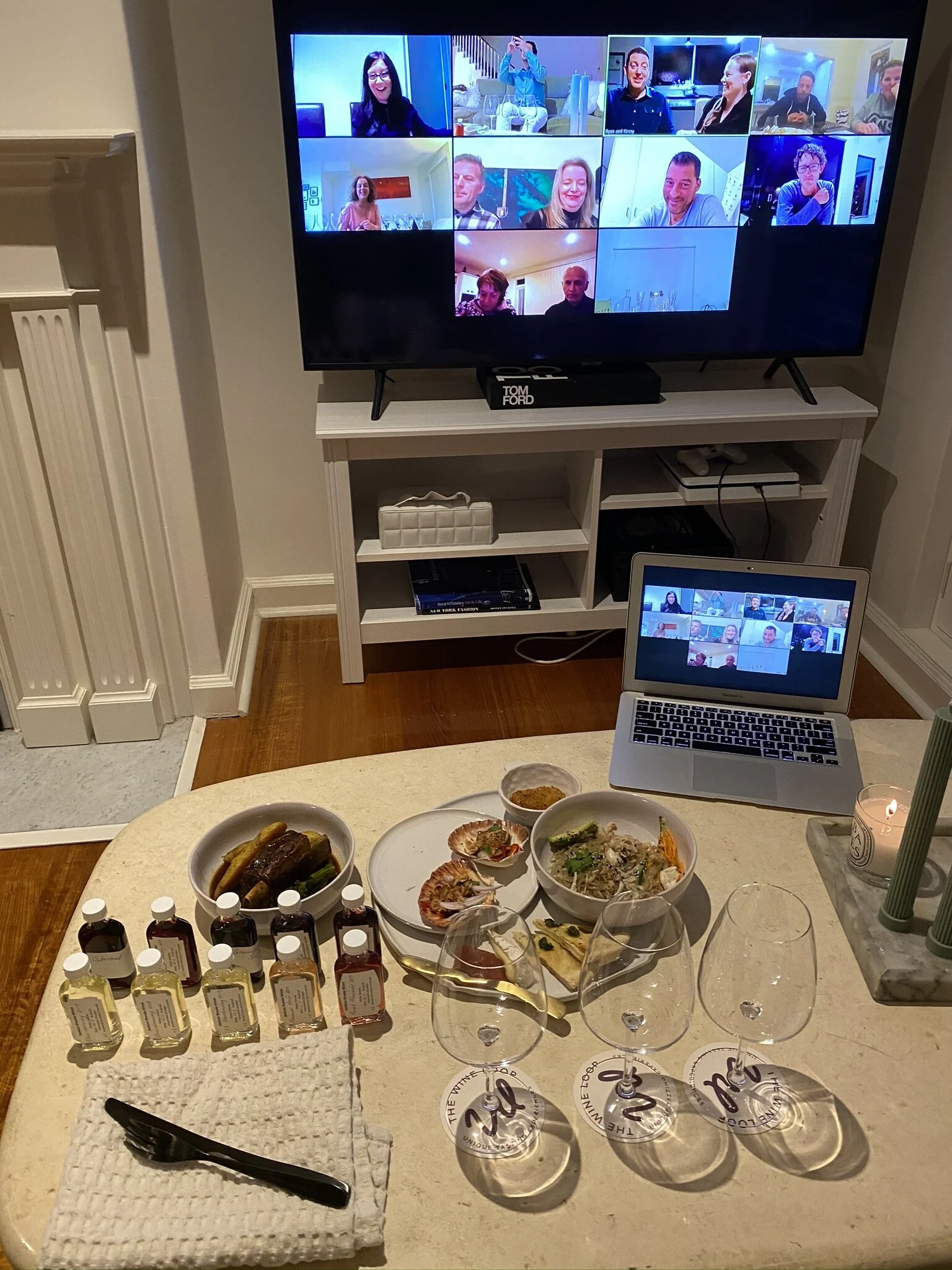 Friday night at home vibes! Virtual tasting and dining experience with Jackson Brooke