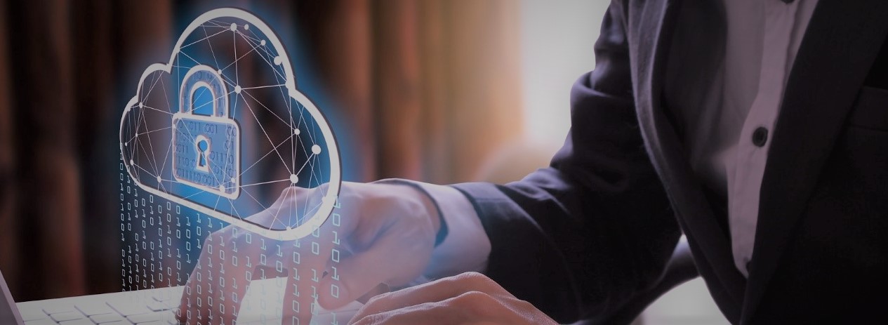 Smiling woman using unified communications