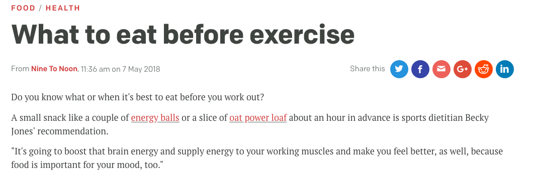 https://www.radionz.co.nz/national/programmes/ninetonoon/audio/2018643777/what-to-eat-before-exercise