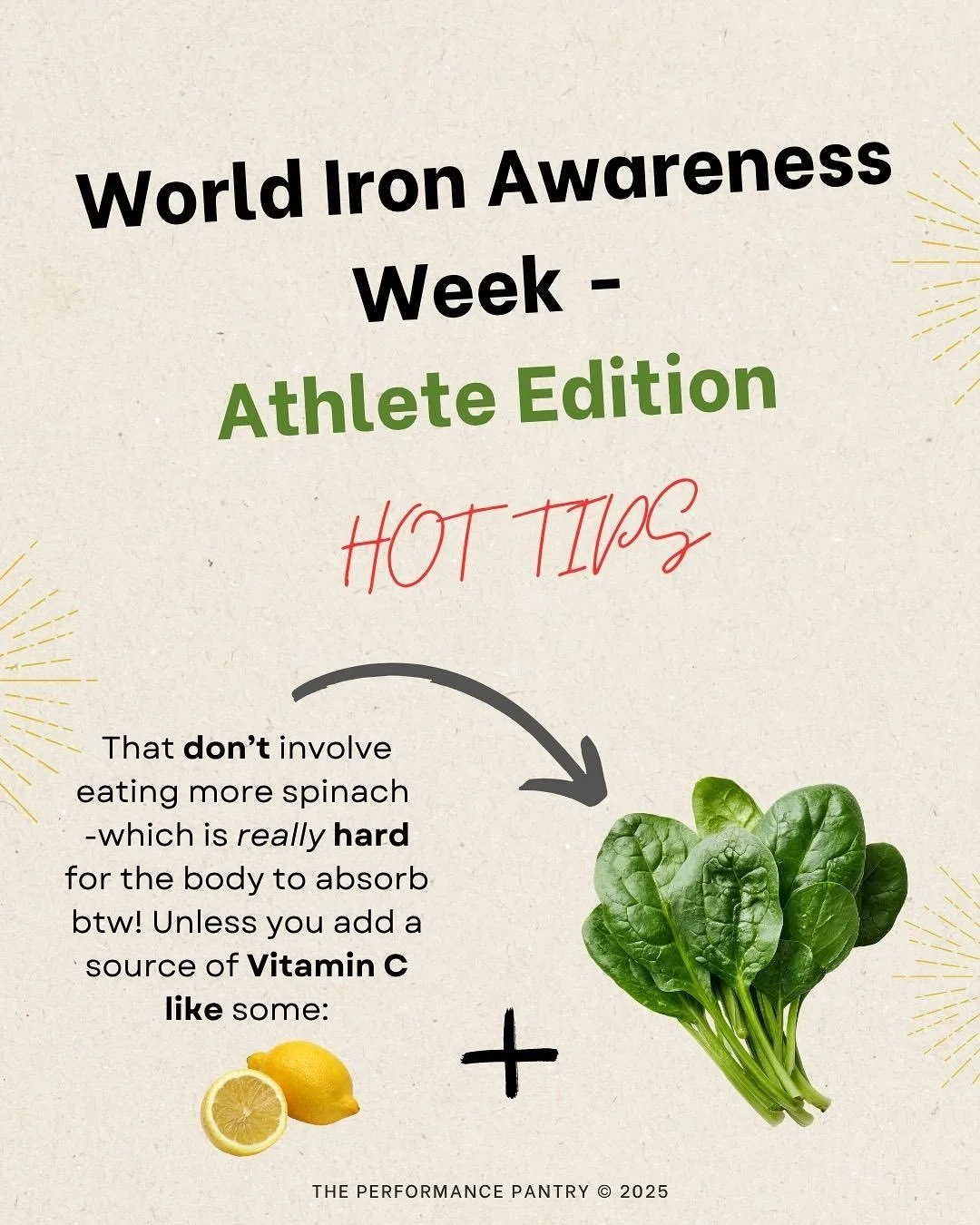 Don’t just eat more spinach 🥗There really are a tonne more (effective) ways to boost your iron intake! Check them out @worldironawareness 🍽️
#Ferritin #irondeficiency #irondeficiencyanemia #iron #ironfortified #castironskillet #castiron #car