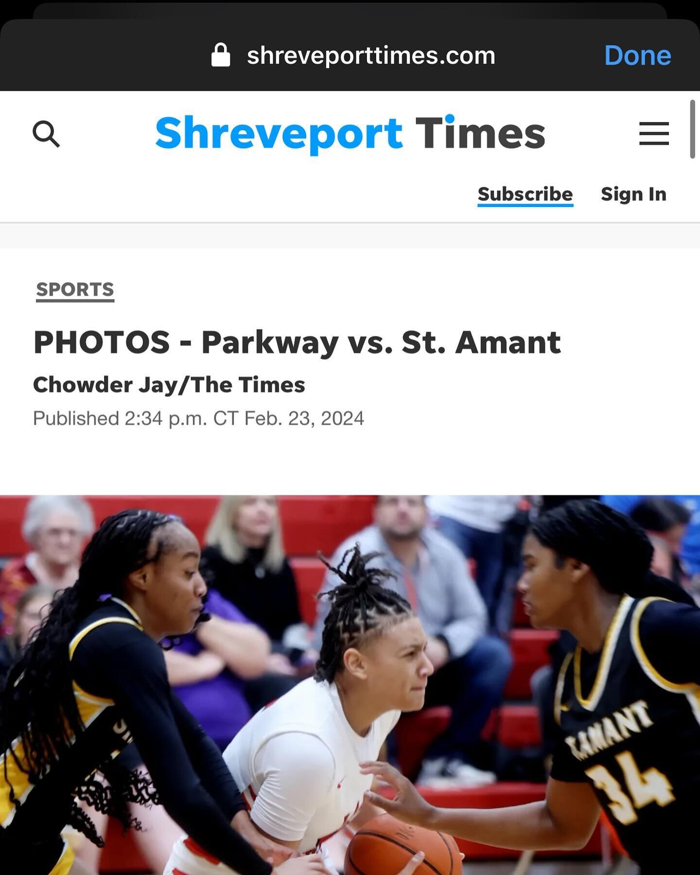 Looks like some pictures I took at the Parkway vs St. Amant basketball game got published in an article by @shreveporttimes 🙂