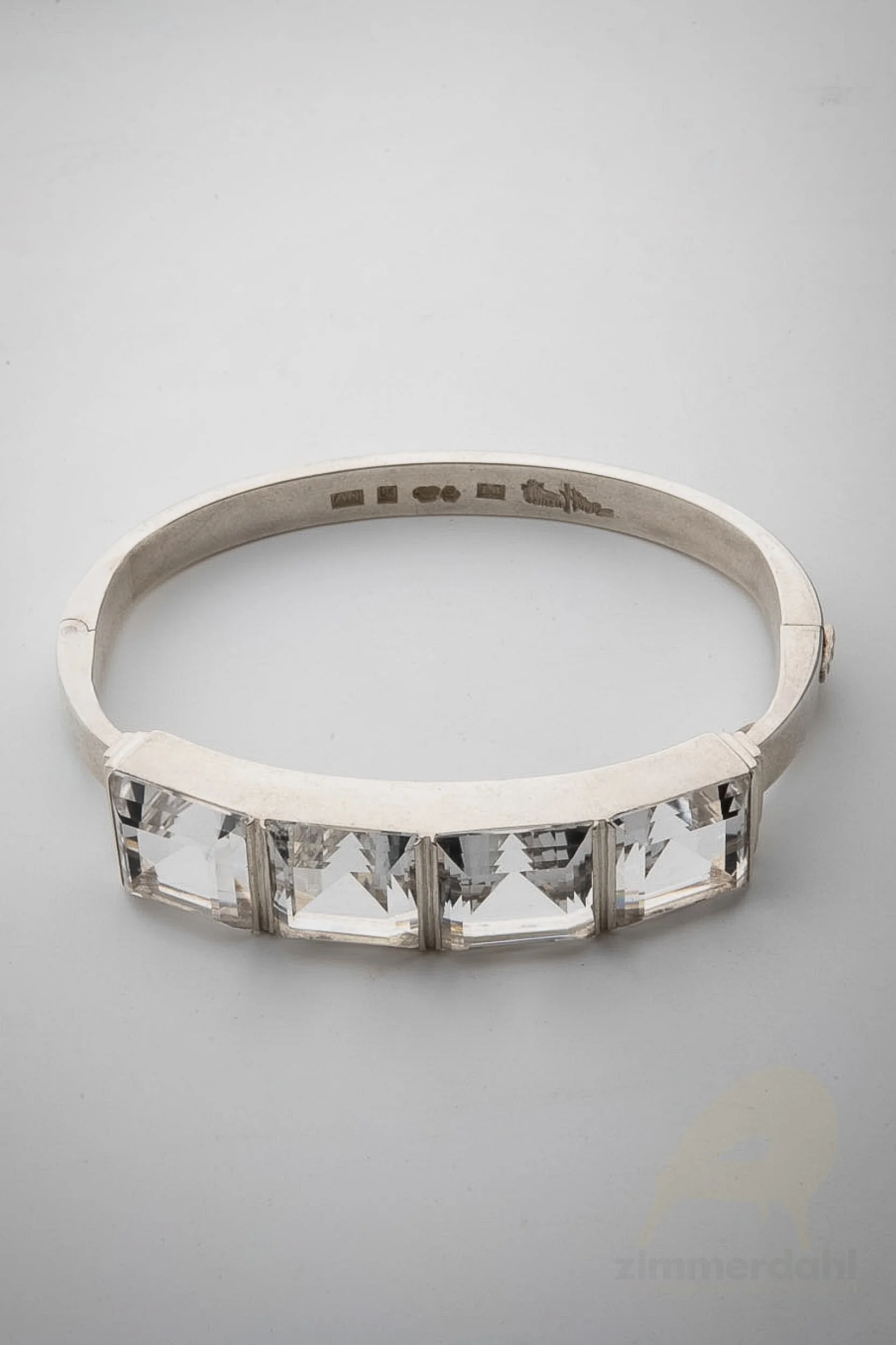 JE 0393 01 Bracelet Silver Rock Crystal Wiwen Nilsson Sweden Scandinavian Timeless Design.jpg