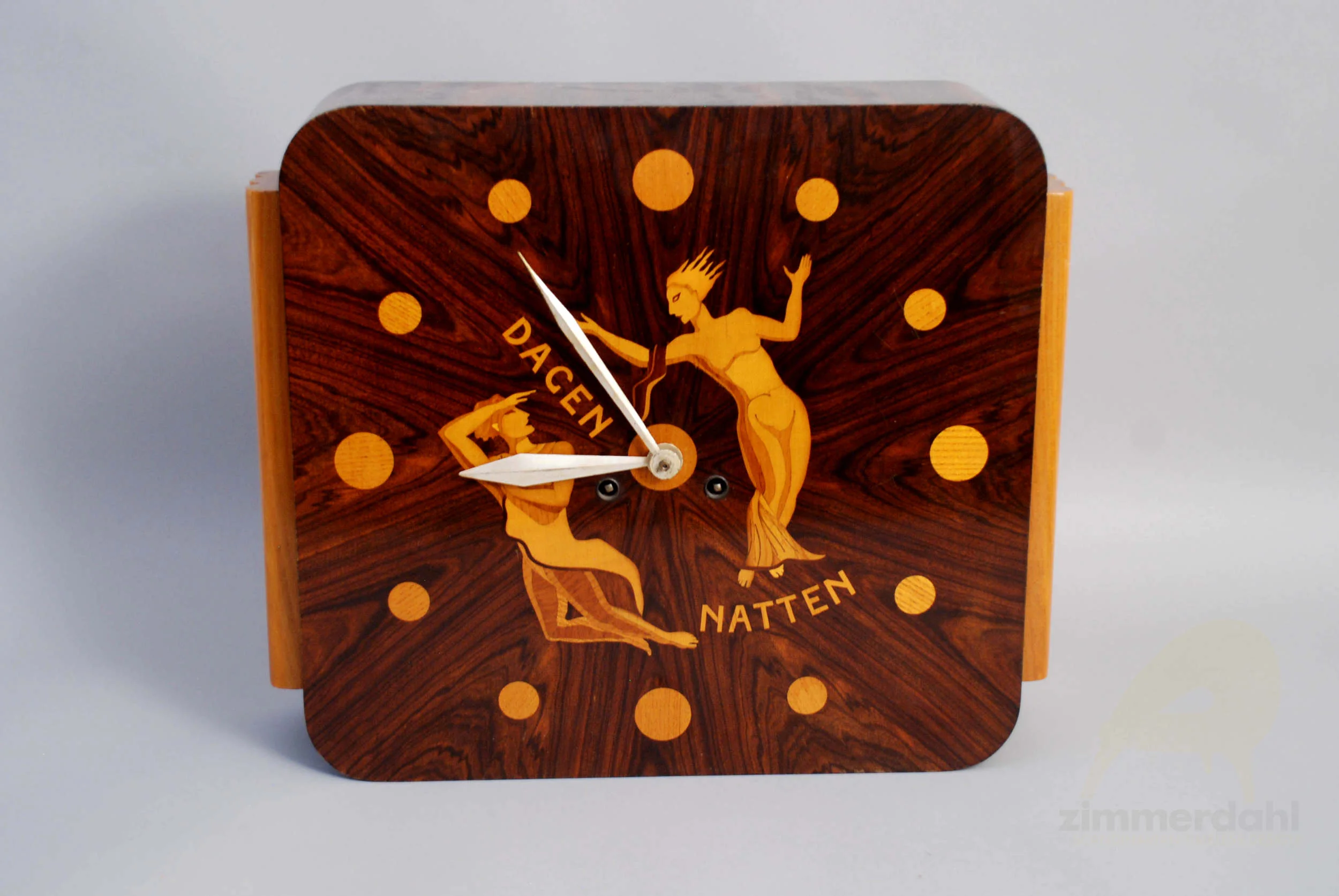 Wall clock by Birger Ekman for Mjölby Intarsia