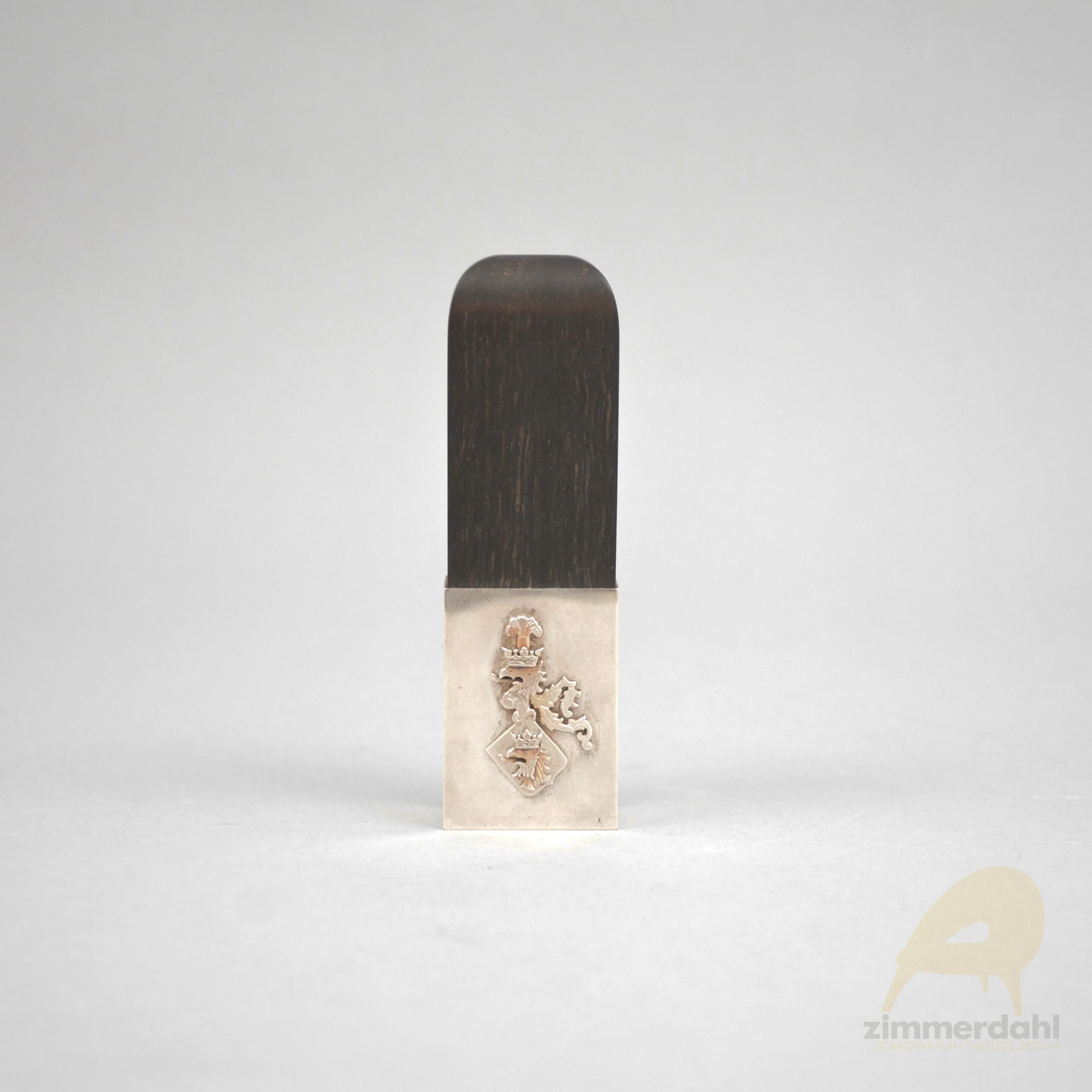 Silver & ebony seal stamp by Wiwen Nilsson, Sweden