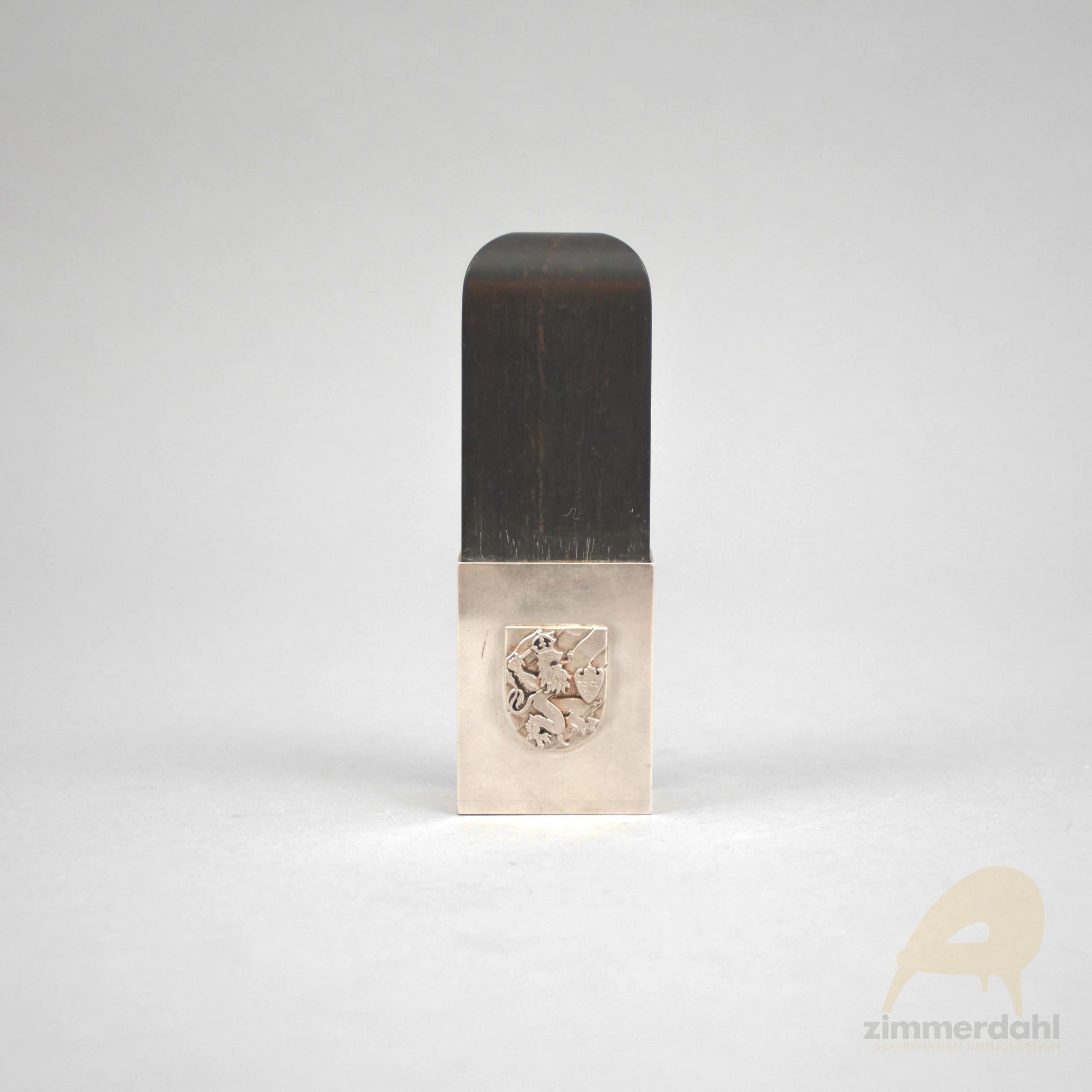 Silver & ebony seal stamp by Wiwen Nilsson, Sweden