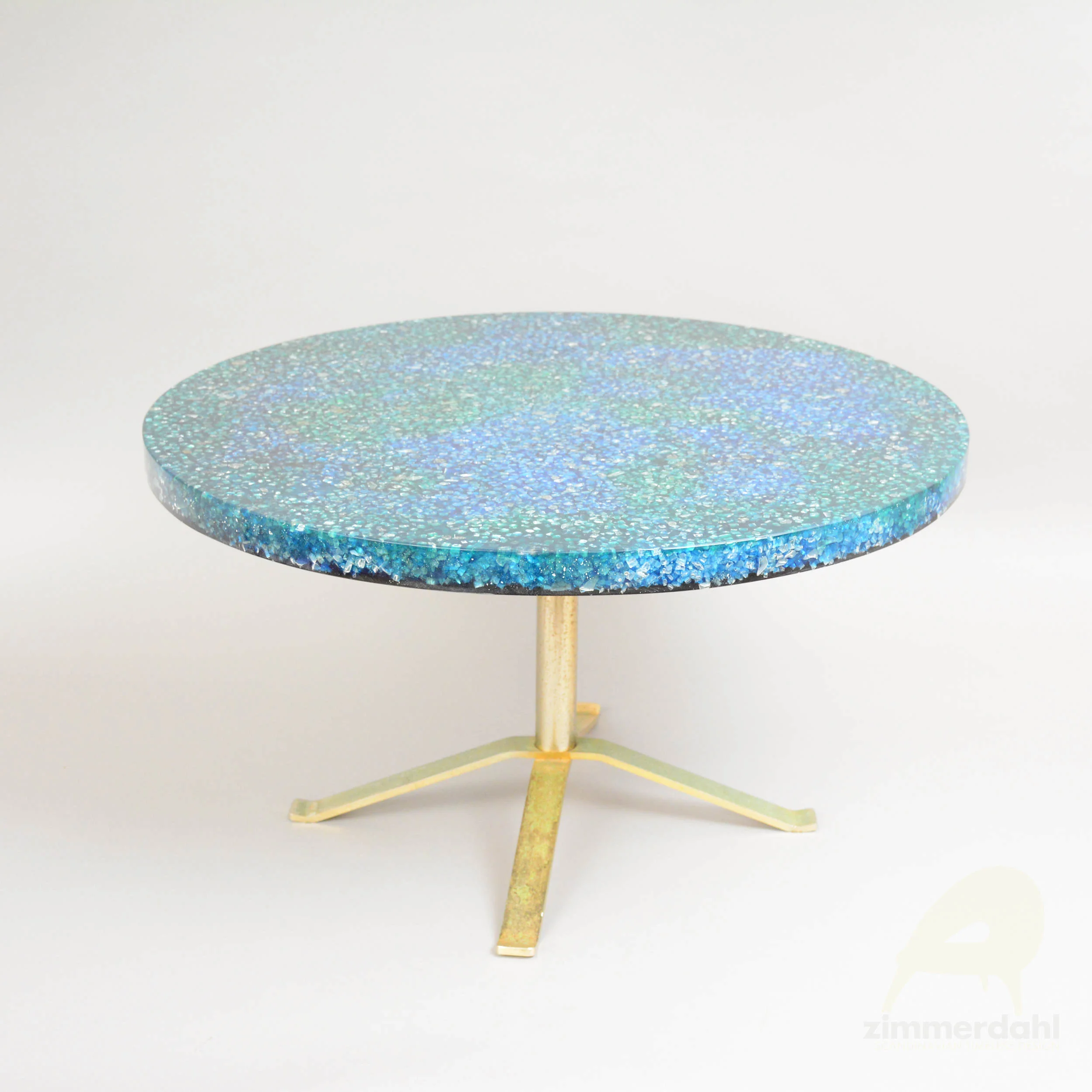 Table Crushed Glass and Acrylic by Pierre Giraudon, France 1960s