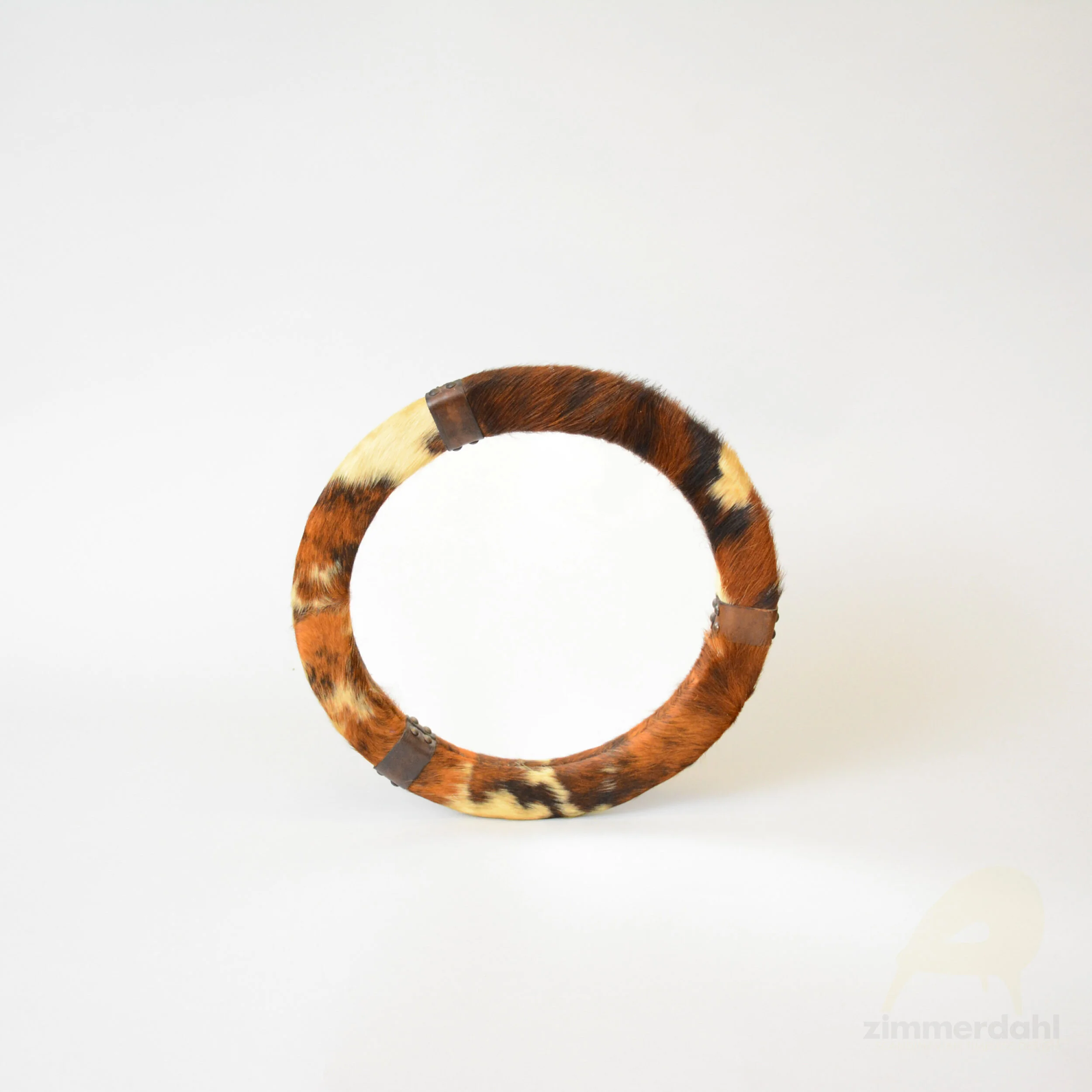 Pony Fur and Leather Mirror for Strieder Lederwaren, Netherlands