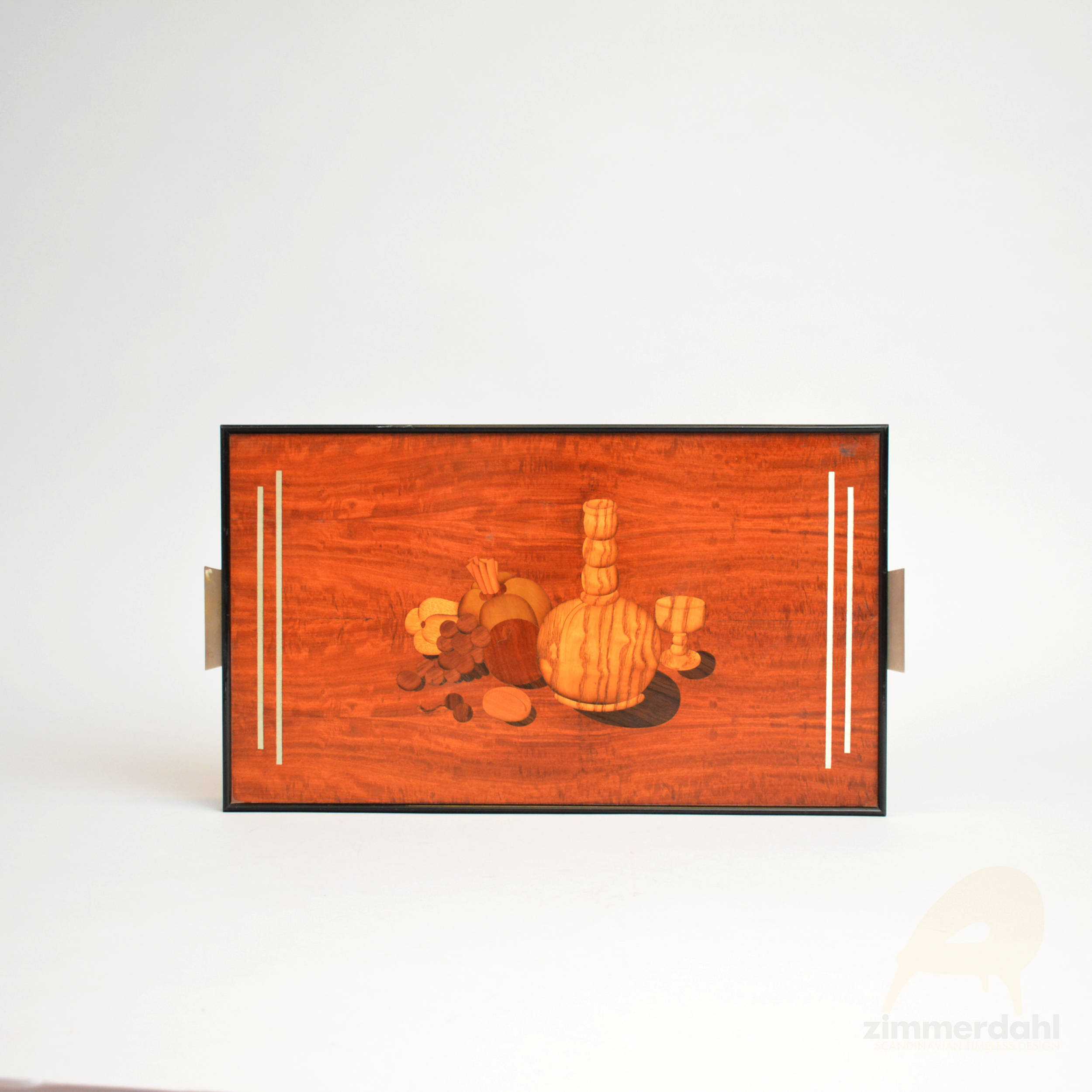 Tray with Inlays by Birger Ekman for Mjölby Intarsia, Sweden