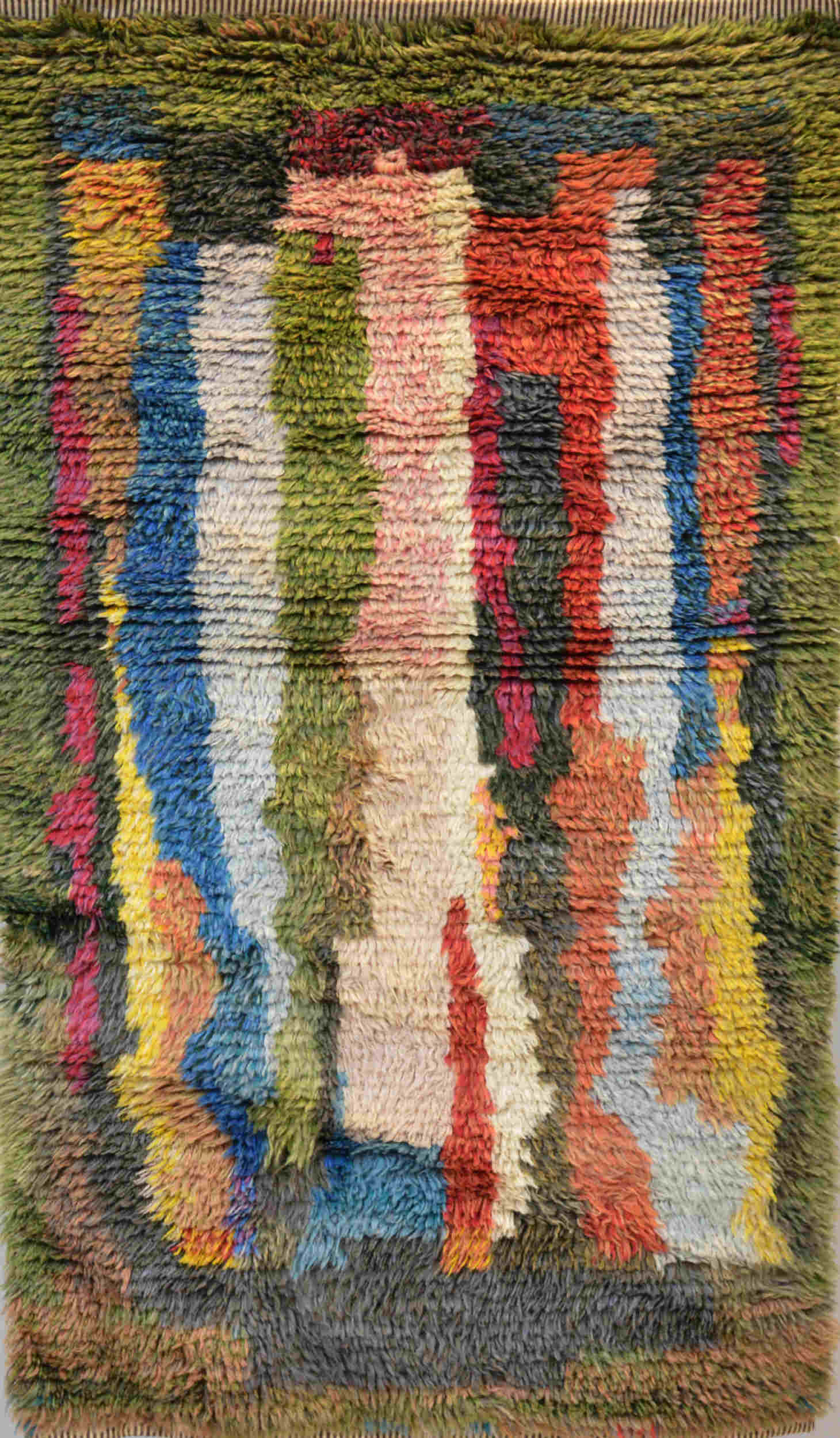 Handwowen Wool Pile Rug, Sweden