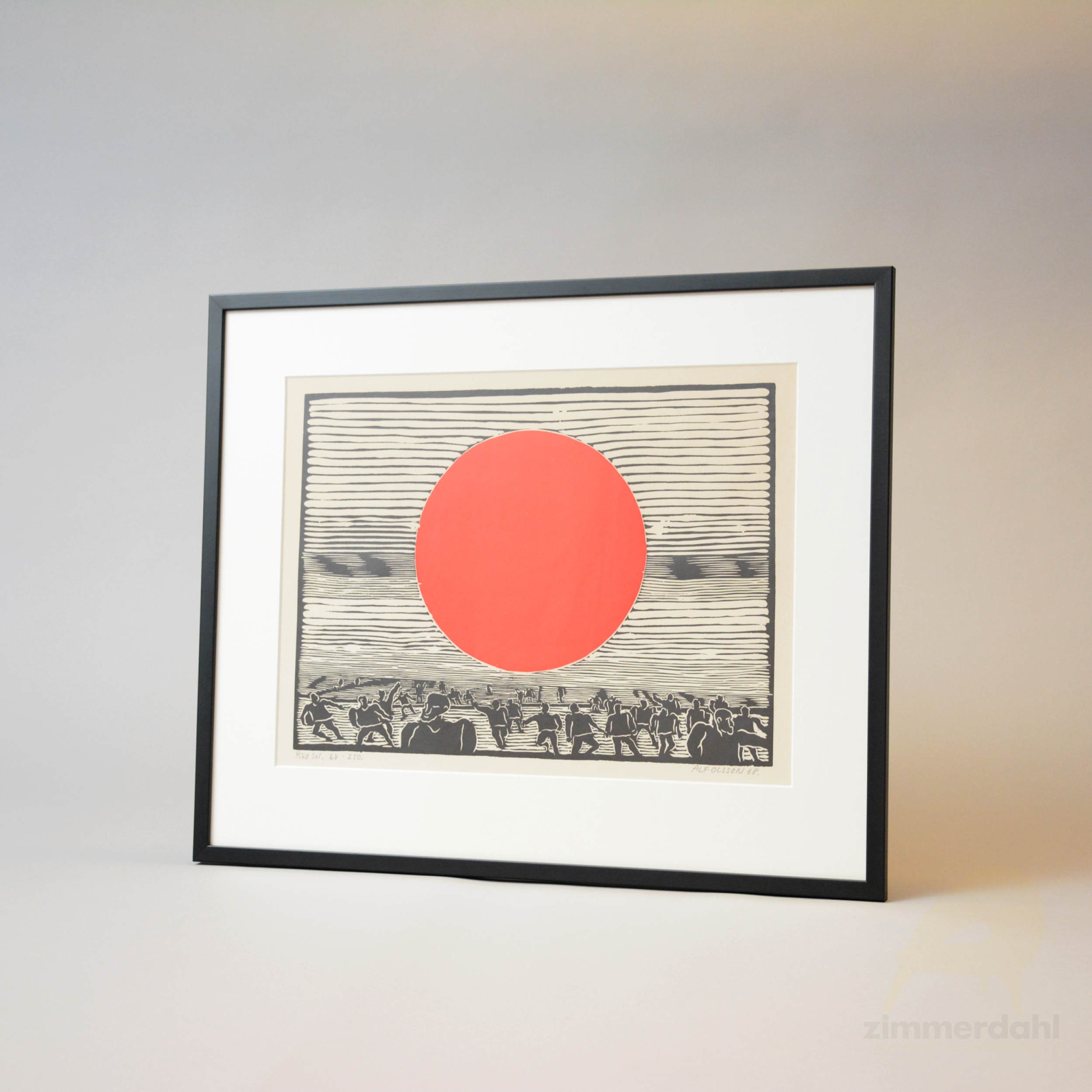 Linoleum Litography by Alf Olsson Sweden